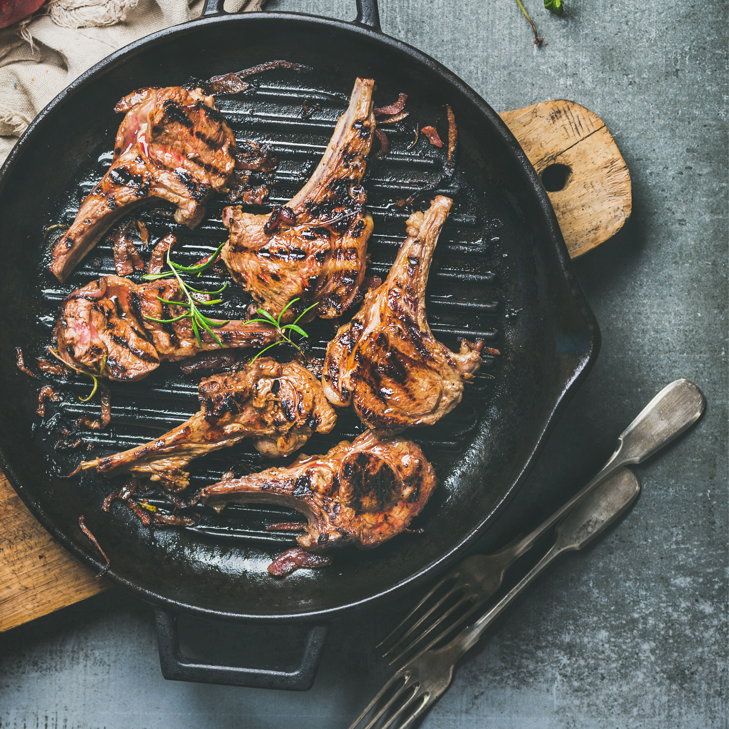 Lovers' Lamb Chops with Cherry Reduction