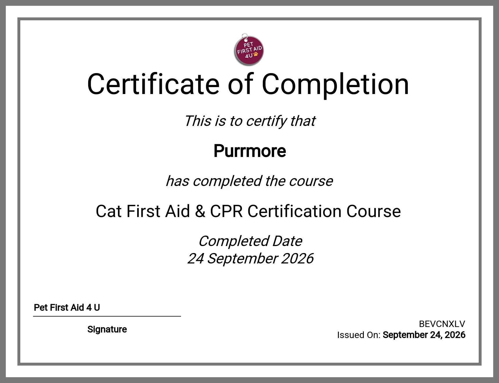 Cat First Aid &amp; CPR Certification Course - Pet First Aid 4U