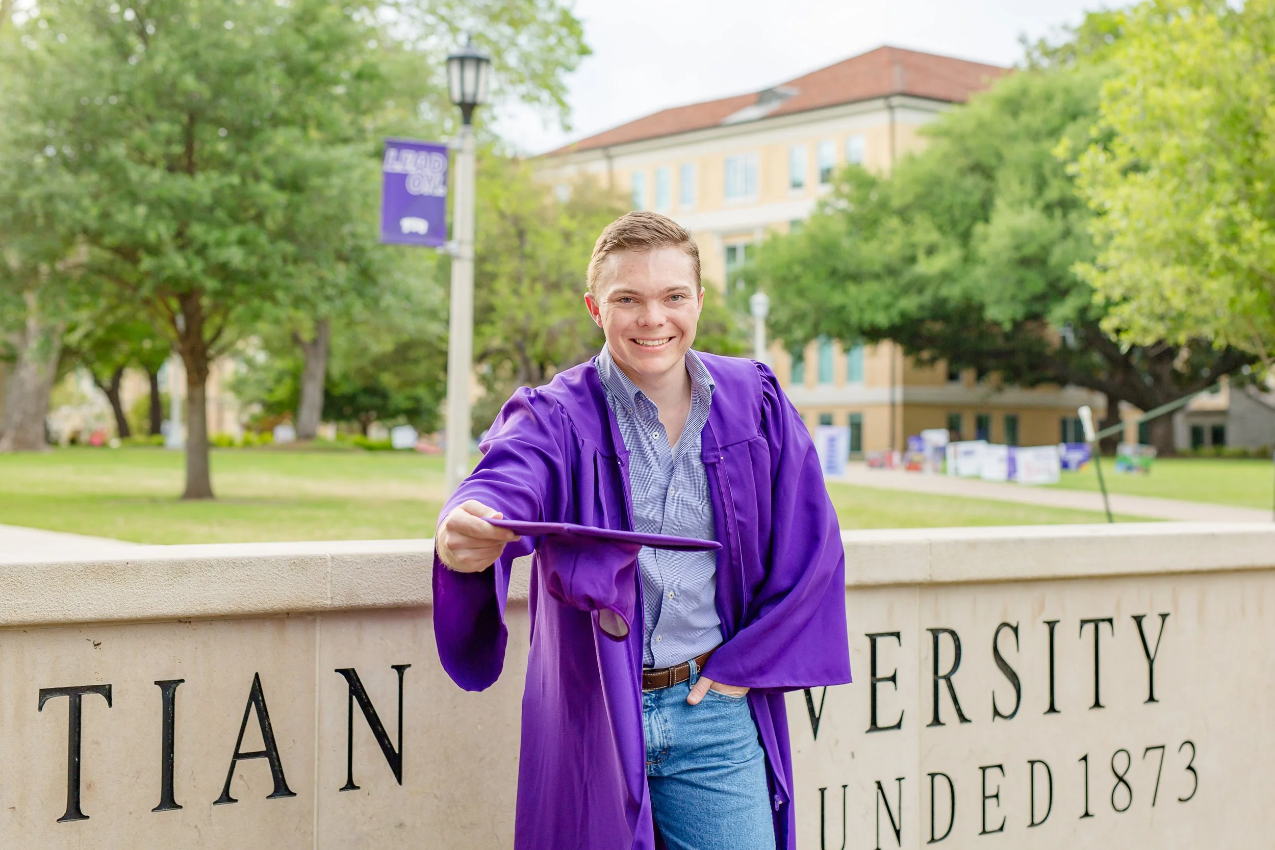 Best Outdoor Background for Graduation Photoshoot at TCU