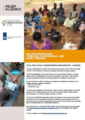 Uganda - DRA Call — Response Innovation Lab