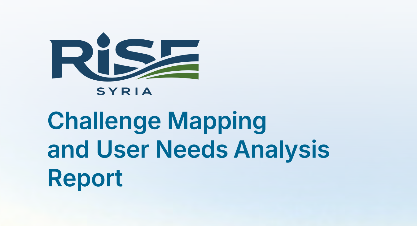 RISE Syria | Challenge Mapping and User Needs Analysis Report