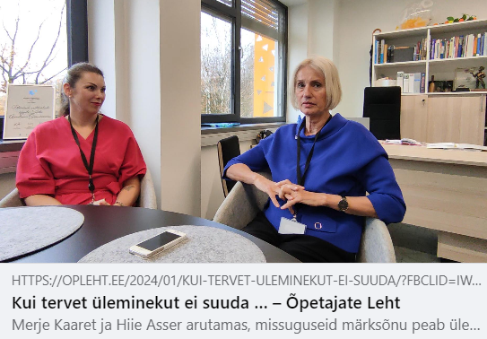Õpetajate Leht / Kui tervet üleminekut ei suuda …