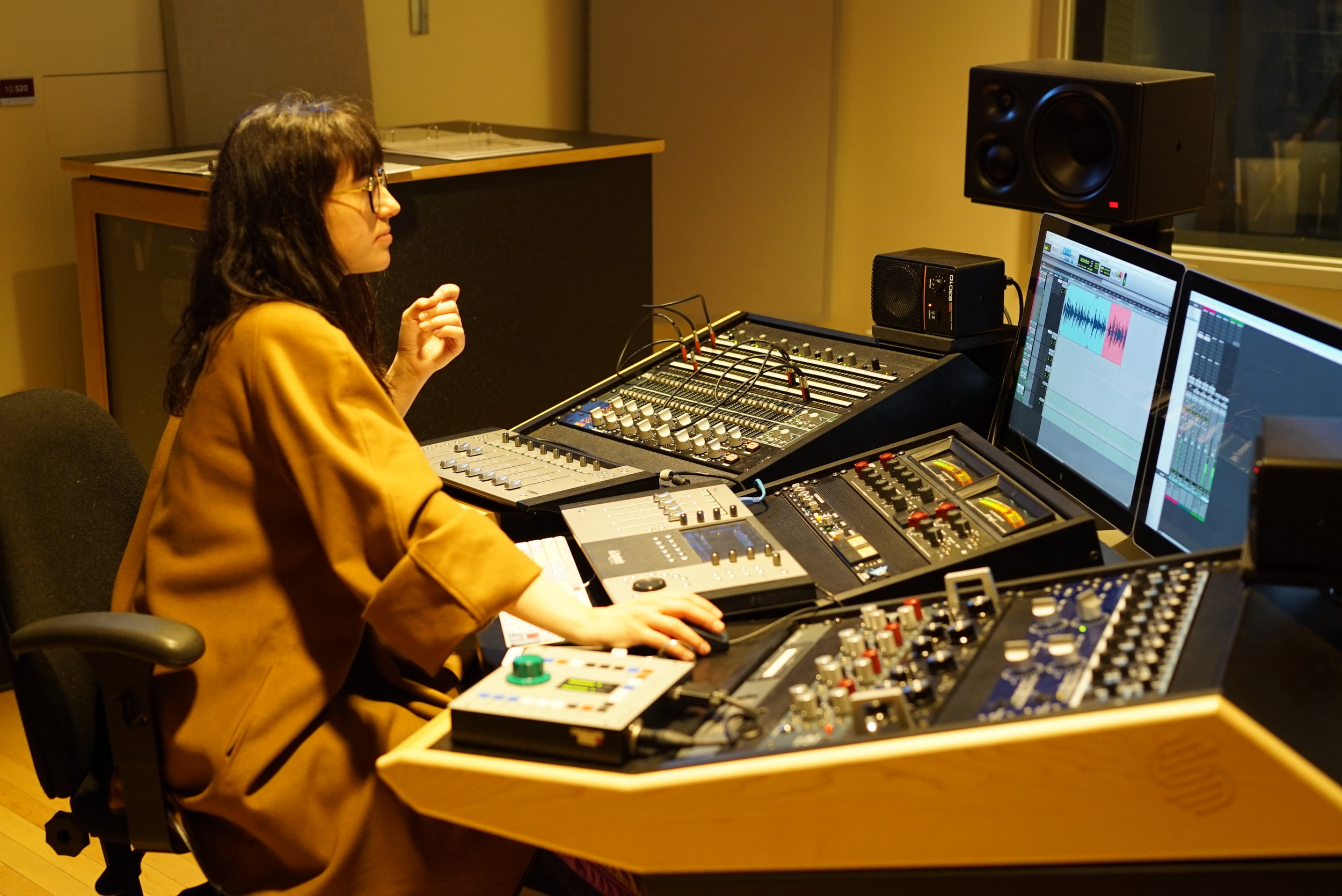  Carolin Monet working on  Memory Keepers I , Concordia University, Montreal QC, March 2019. Photo by Ossie Michelin. 