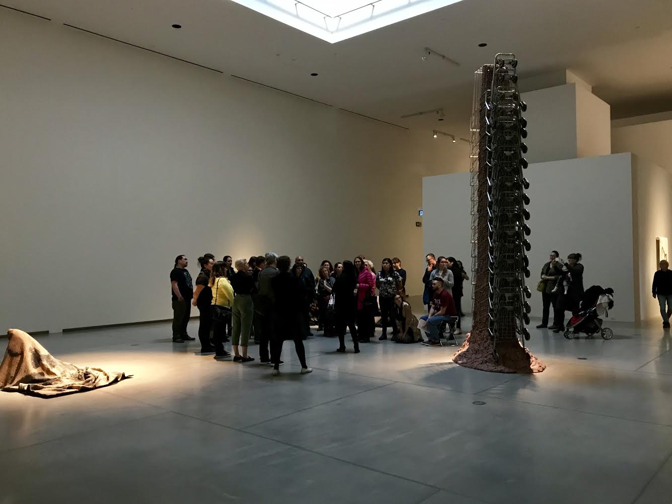  Tour of  Rebecca Belmore: Facing The Monumental  at the AGO with curator Wanda Nanibush, October 2018. Photo by Jessica Winters. 
