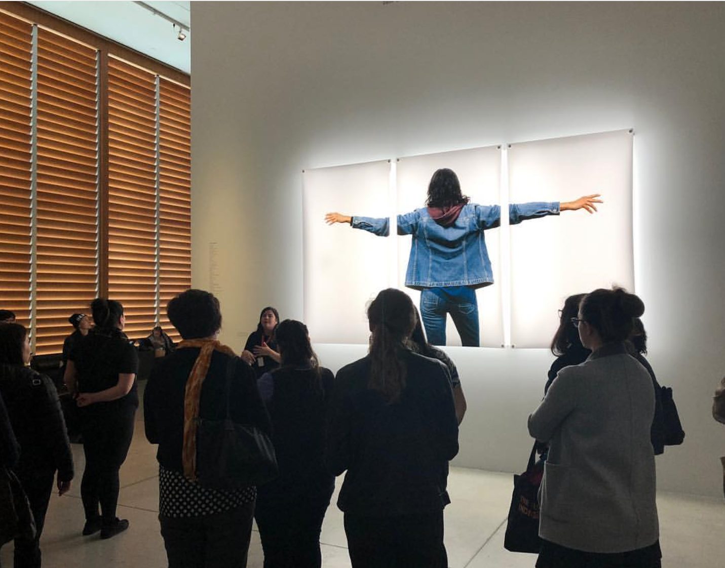  Tour of  Rebecca Belmore: Facing The Monumental  at the AGO with curator Wanda Nanibush, October 2018. Photo courtesy of GLAM Collective. 