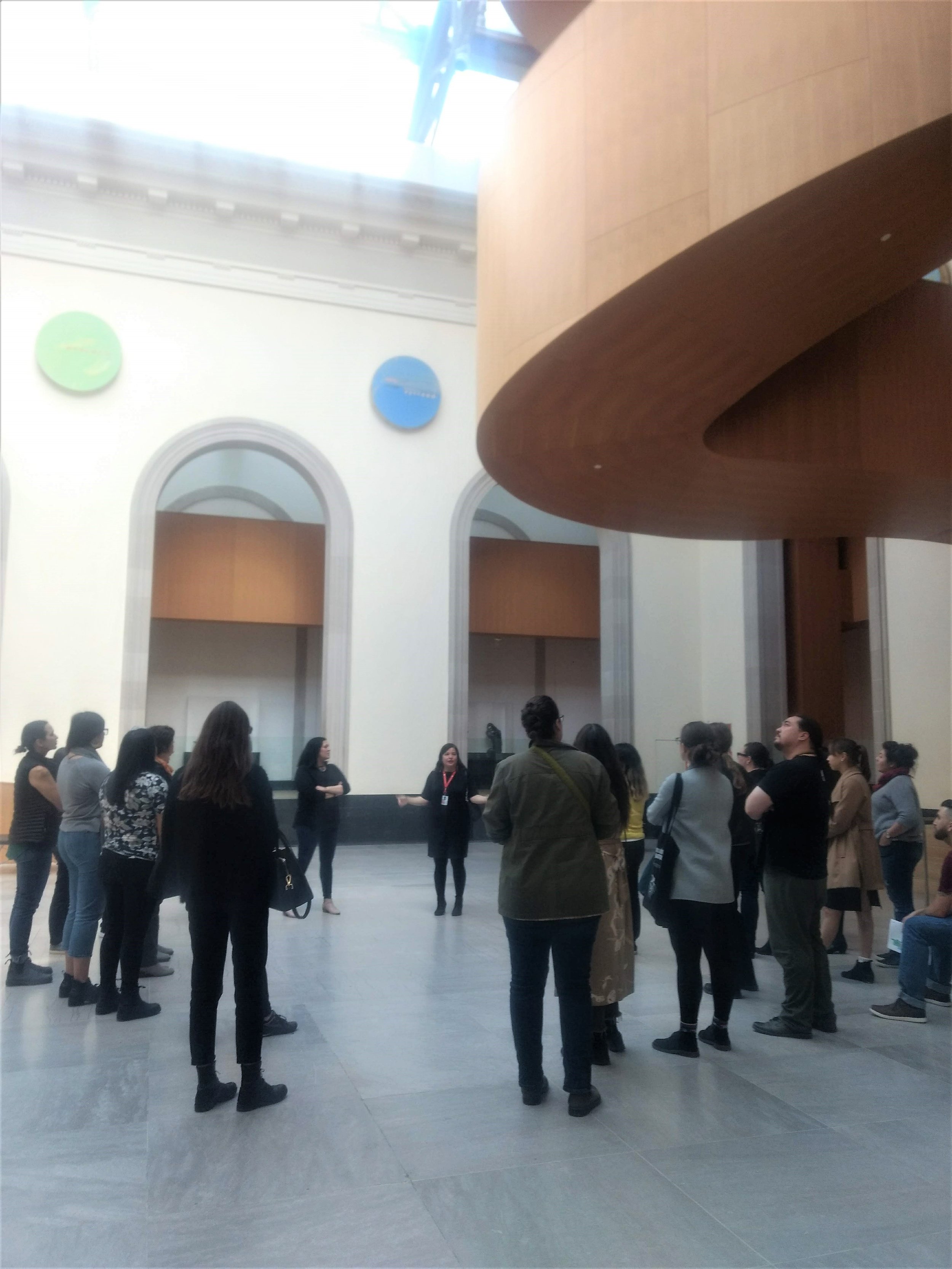  Tour of  Rebecca Belmore: Facing The Monumental  at the AGO with curator Wanda Nanibush, October 2018. Photo by Amanda Shore. 