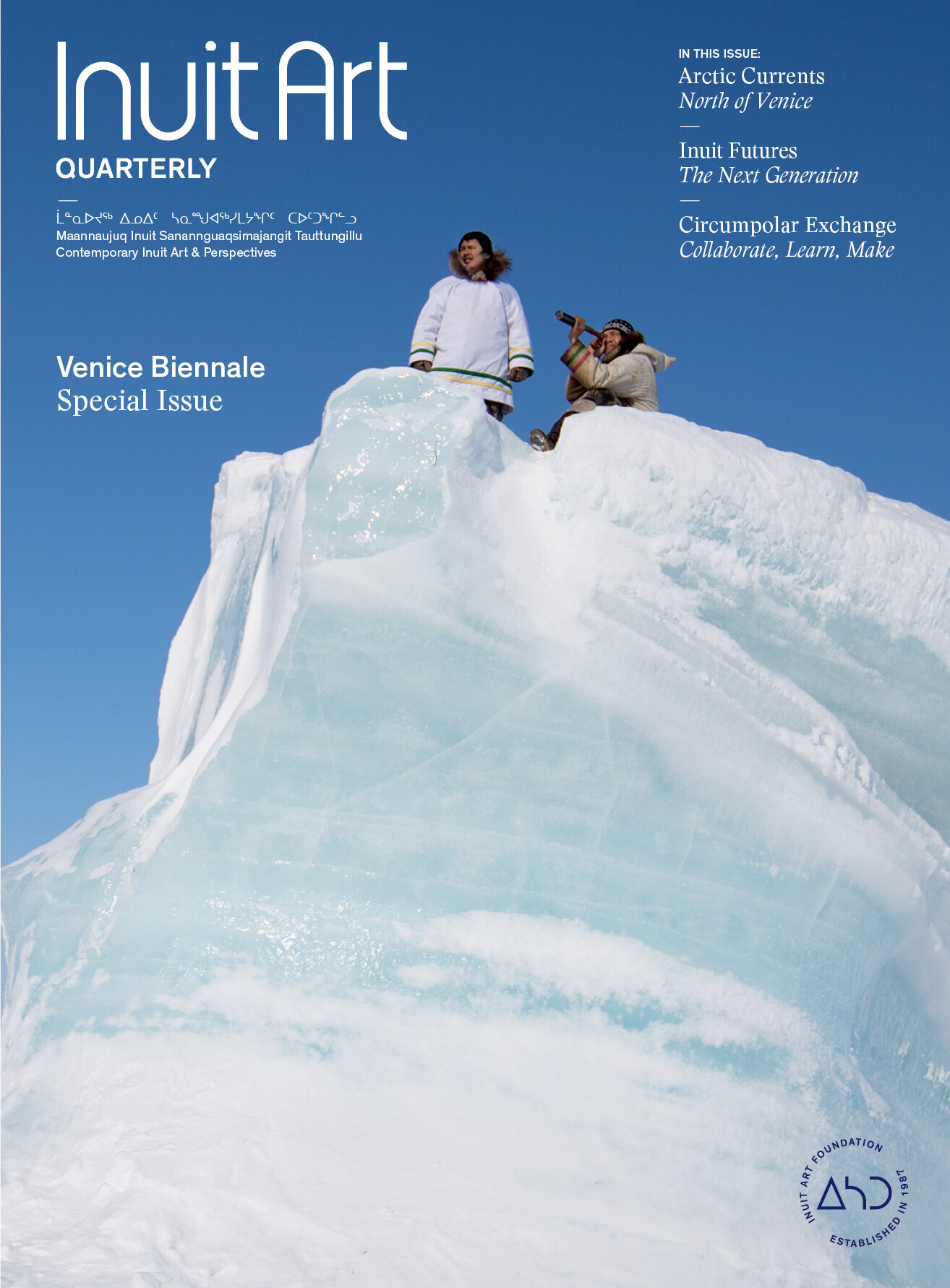  Napatsi was a Contributing Editor to  Inuit Art Quarterly ’s Venice Biennale Special Issue in 2019. 