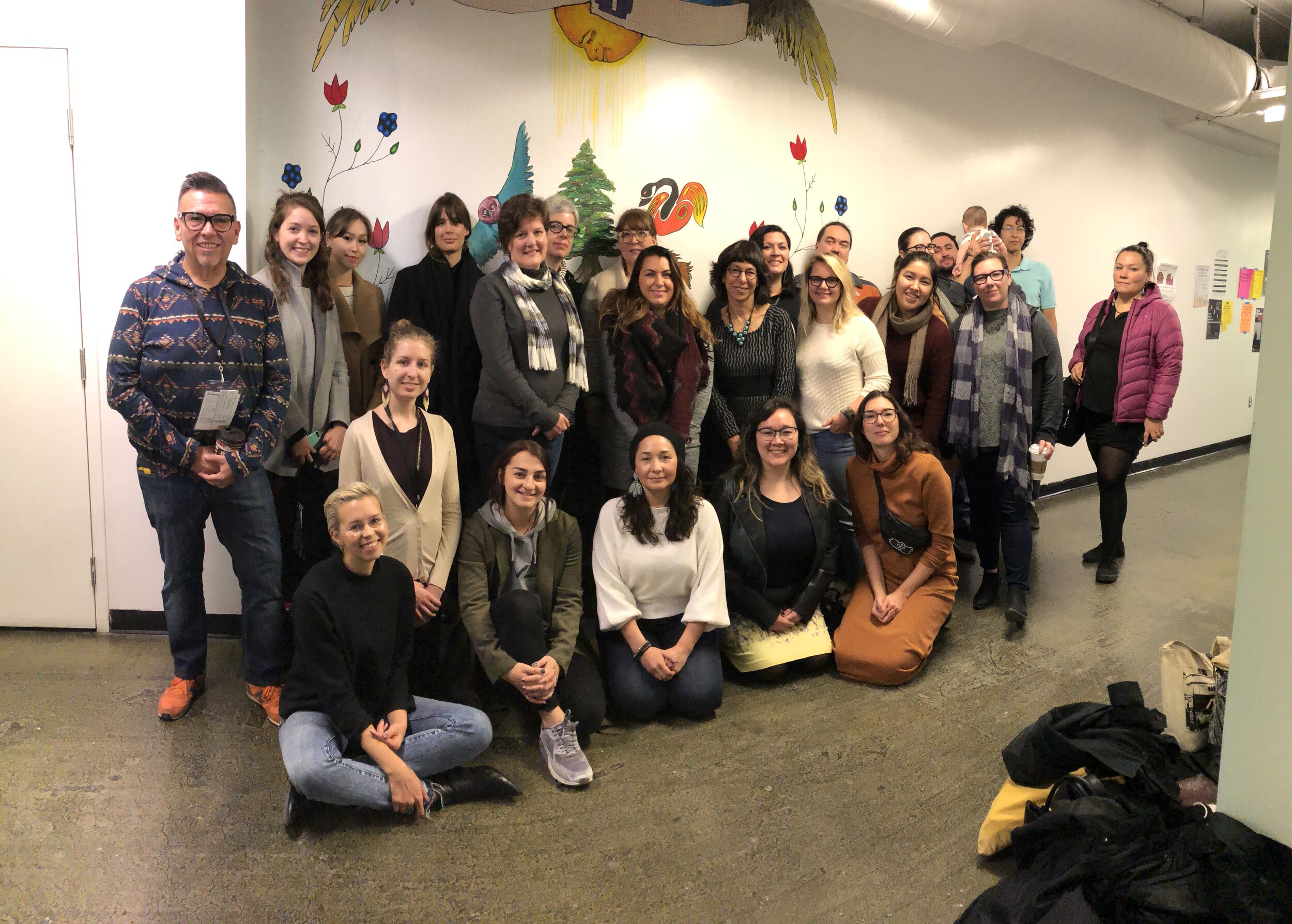  Inuit Futures first year cohort of mentors and ilinniaqtuit at the First Annual Gathering in Toronto, October 2018. Photo courtesy of Heather Igloliorte. 