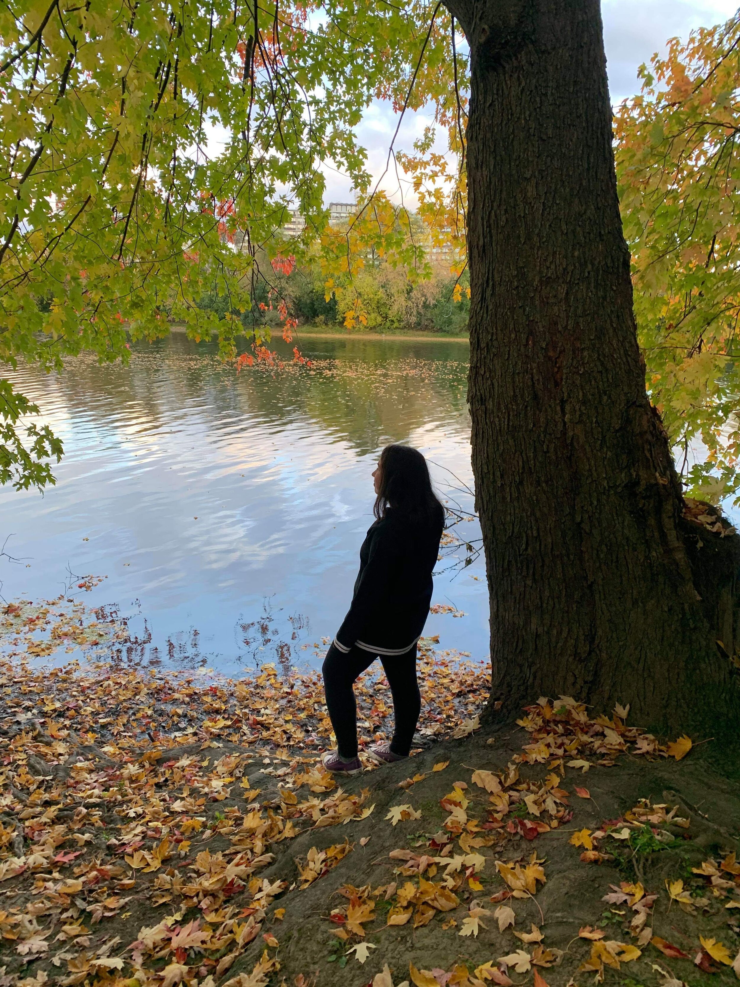  Tiffany looks for the water in every place she lives. Here she is by the Rideau River. Photo courtesy of Tiffany Raddi. 