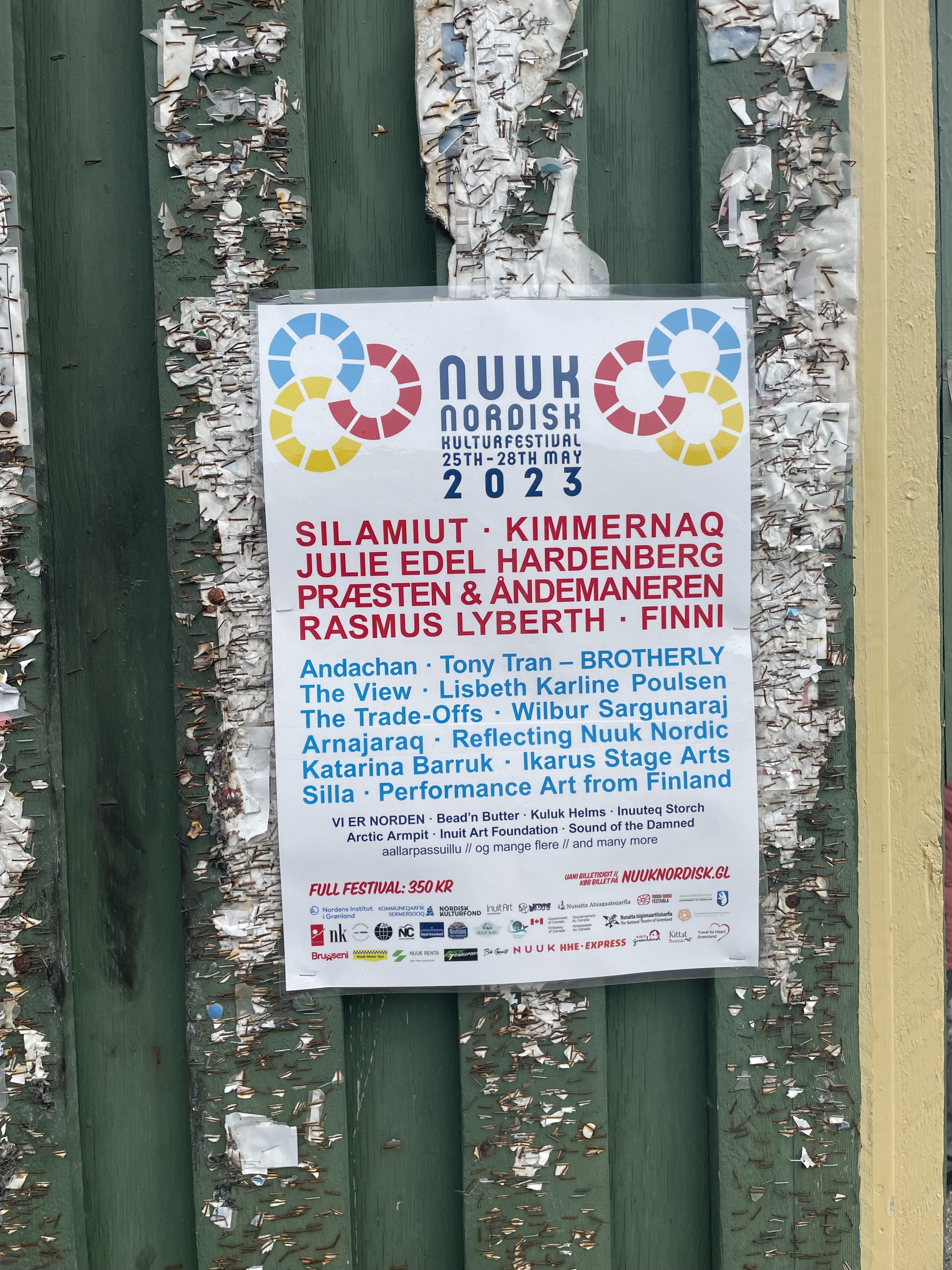  Poster for the Nuuk Nordic Festival 2023. Nuuk, Greenland. May 2023. Photograph: Danielle Miles. 