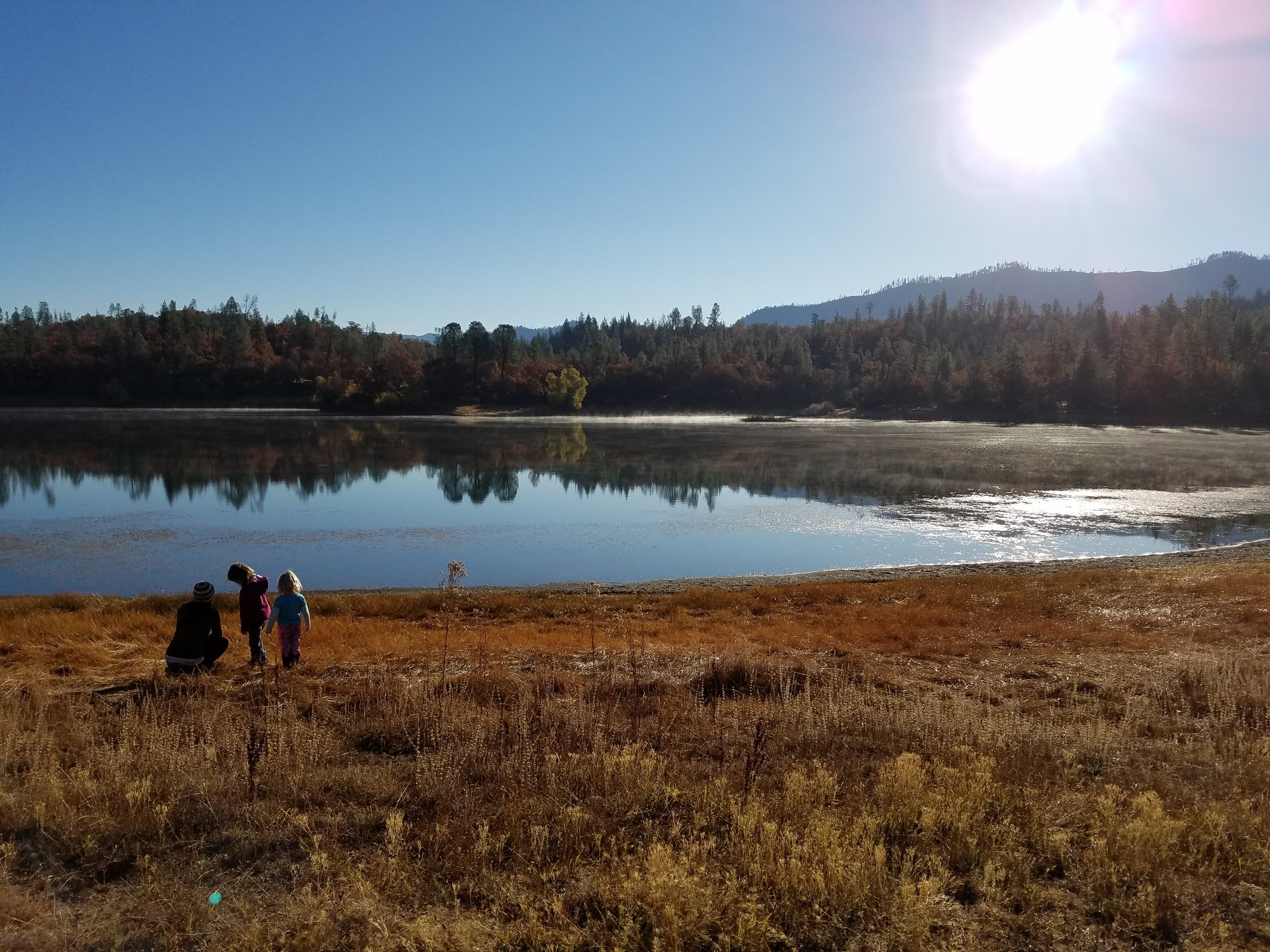 Two Children Learning with Their Adult at Ewing Reservoir.jpg