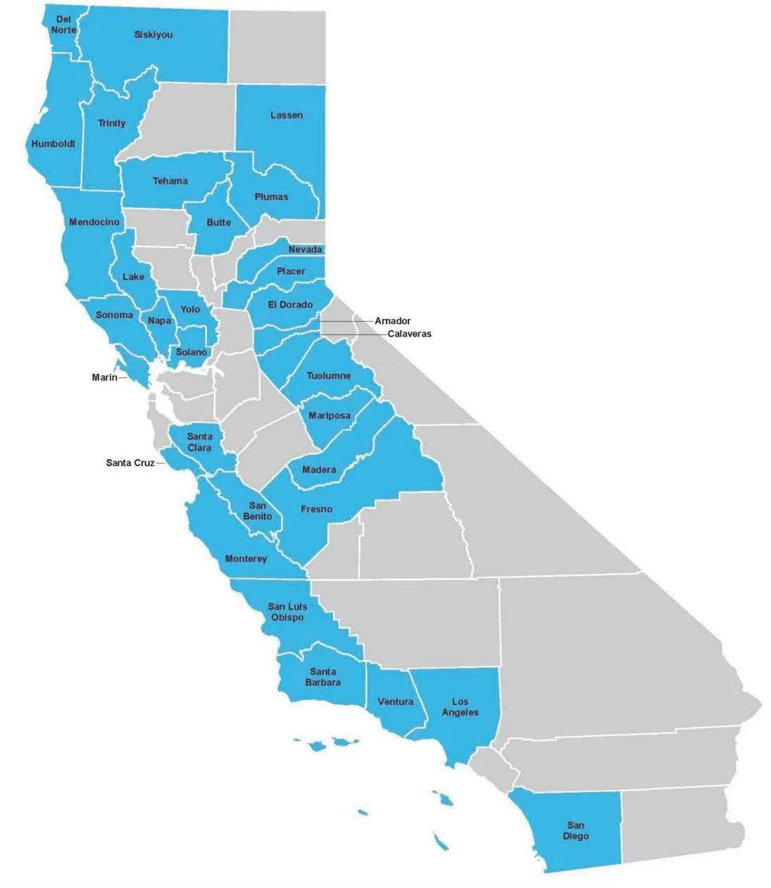 A map shows 31 California counties with active PBAs as of 2026. This is a big increase from the 10 highlighted counties in the previous map.