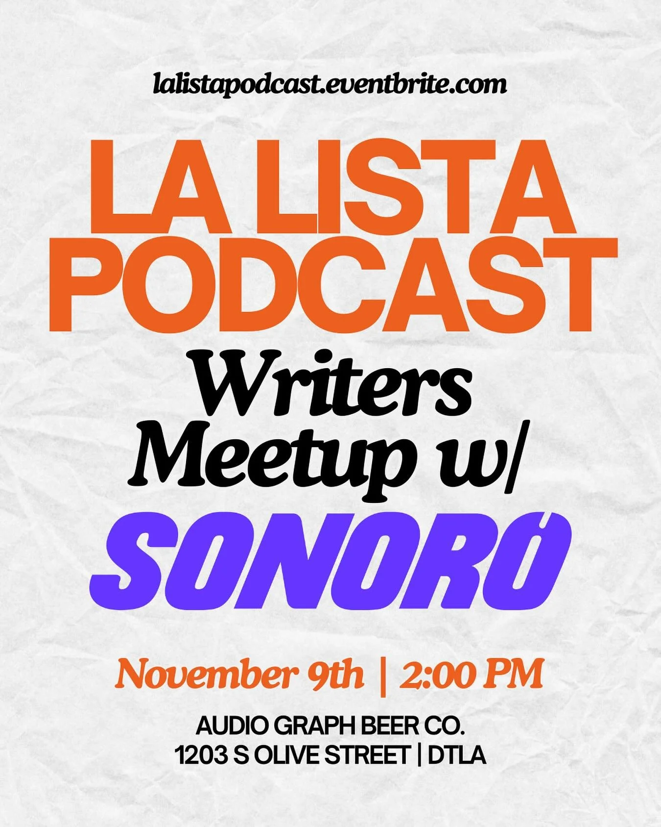 Tix in bio!!! Join us and co-host @thisissonoro for our free fall latino/a/x/e writers meetup in DTLA!

Whether you&rsquo;re a seasoned writer or just getting started, this is the perfect chance to connect with fellow writers, swap ideas, &amp; meet 