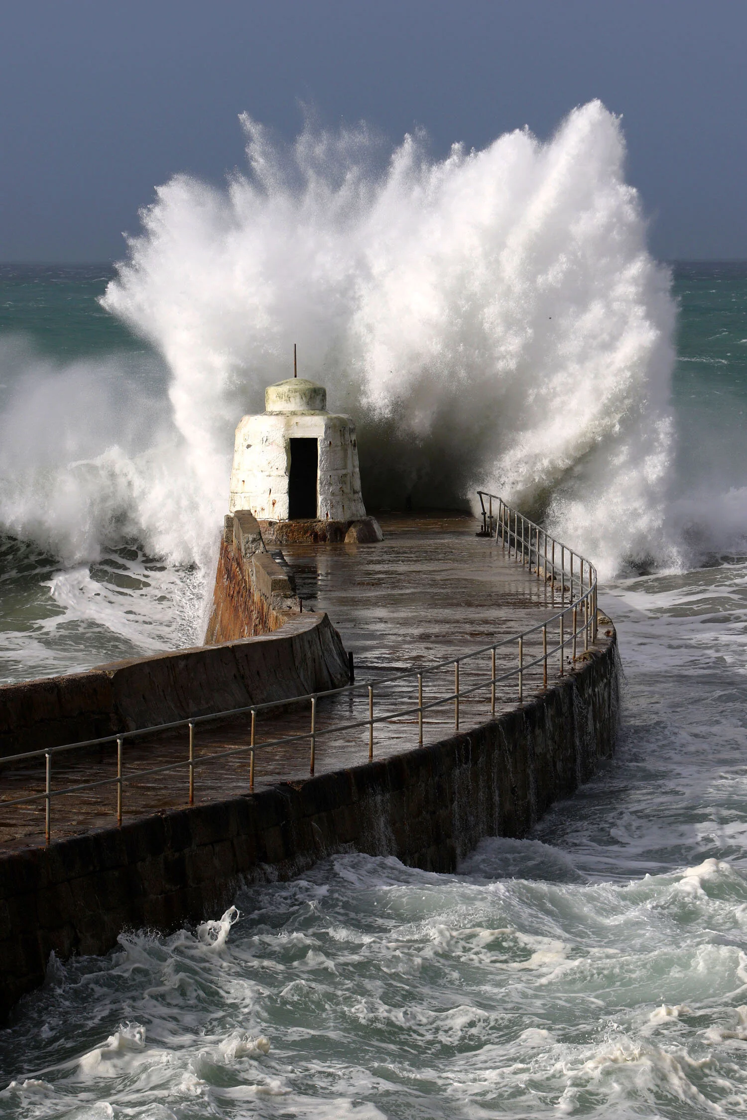  stormy weather, portreath, cornwall 