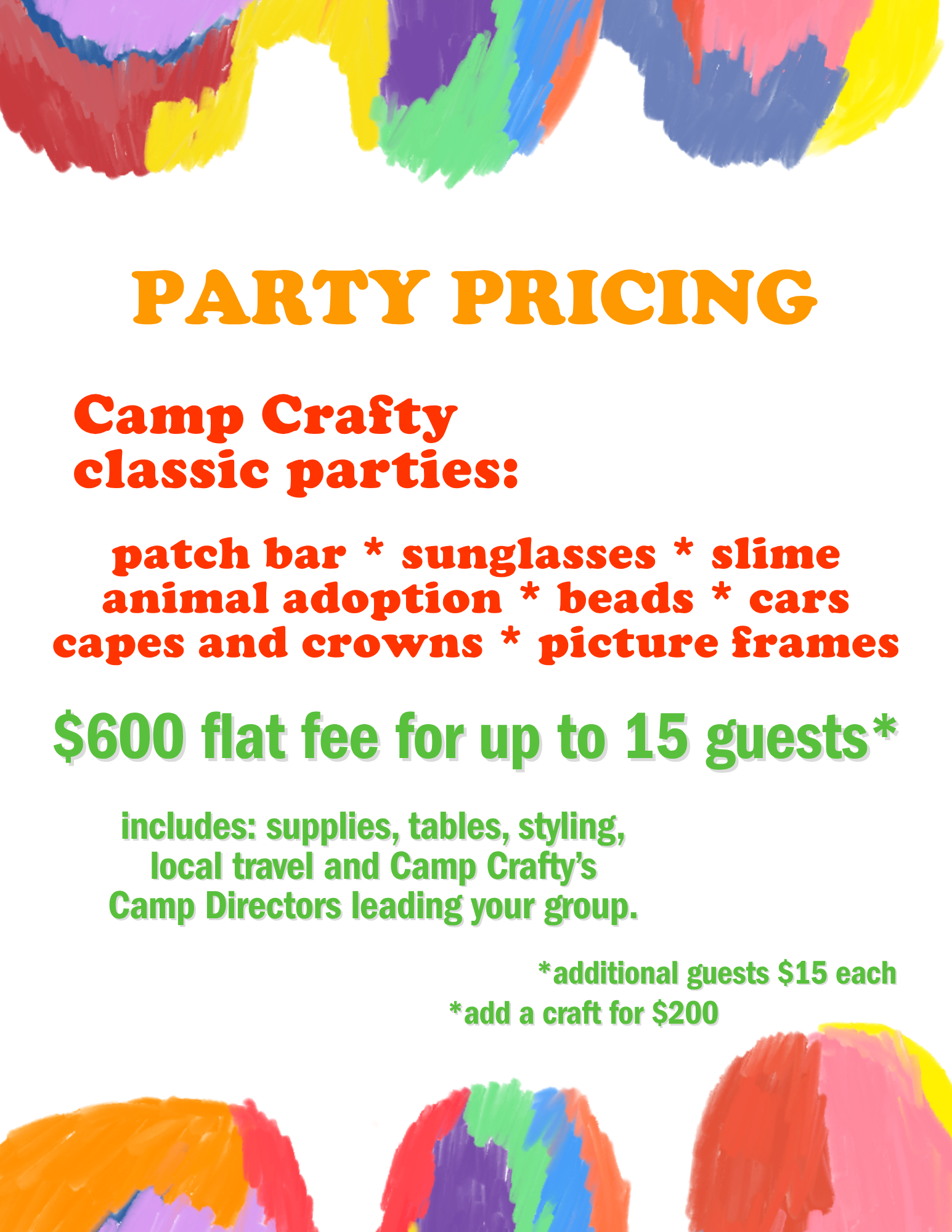 arts and crafts birthday parties Dallas