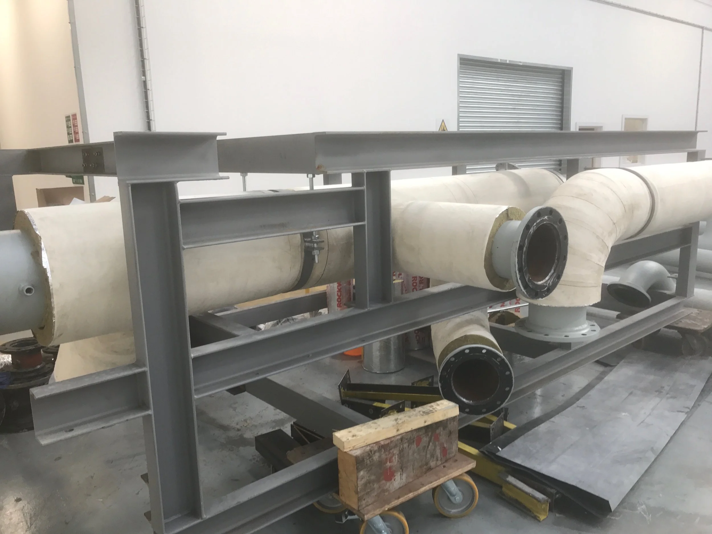 Canvas and Rockwool sections to modules in factory