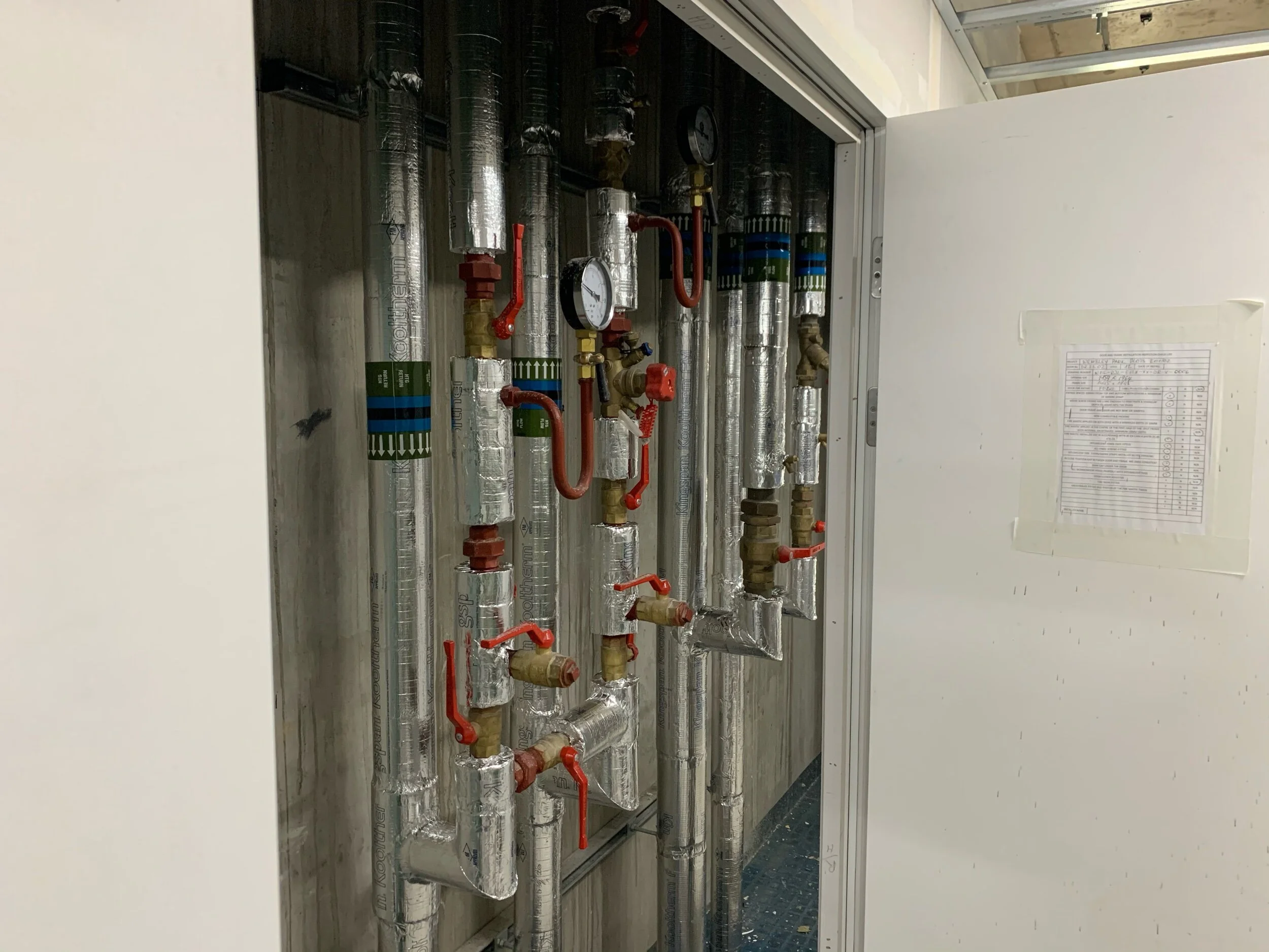 Phenolic sections to riser pipework