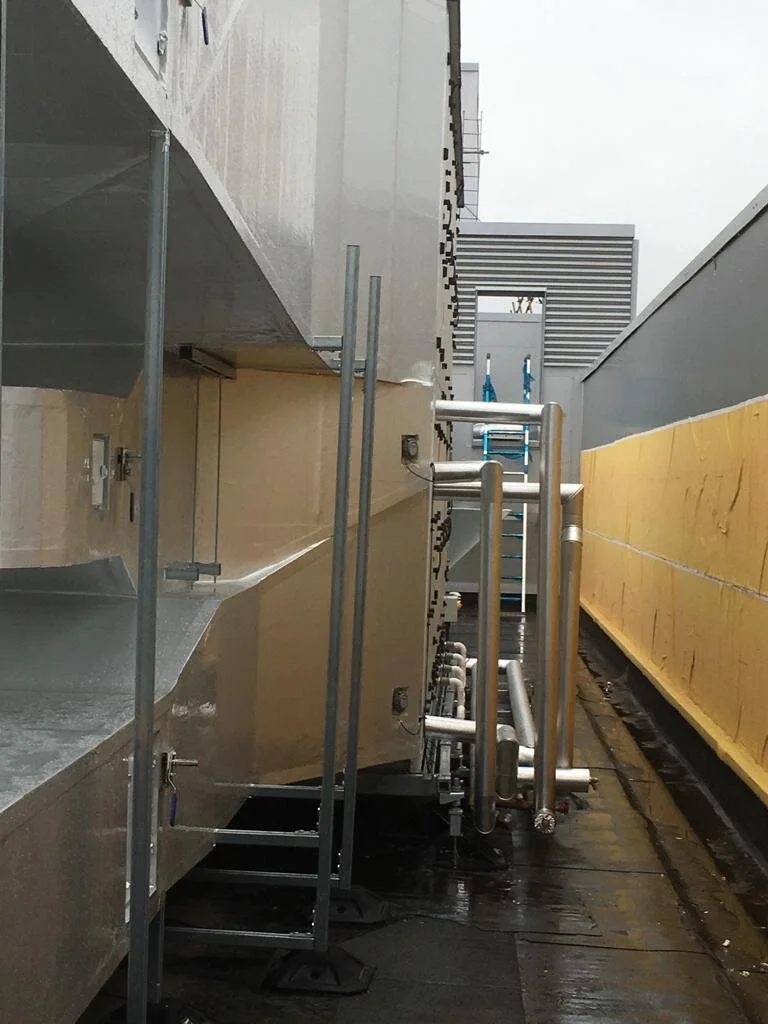 PIR board and venture clad to duct work