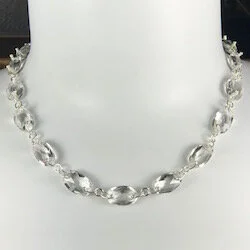 Clear Vintage Oval Chandelier Strand