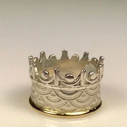 Silver and Gold Crown Ring