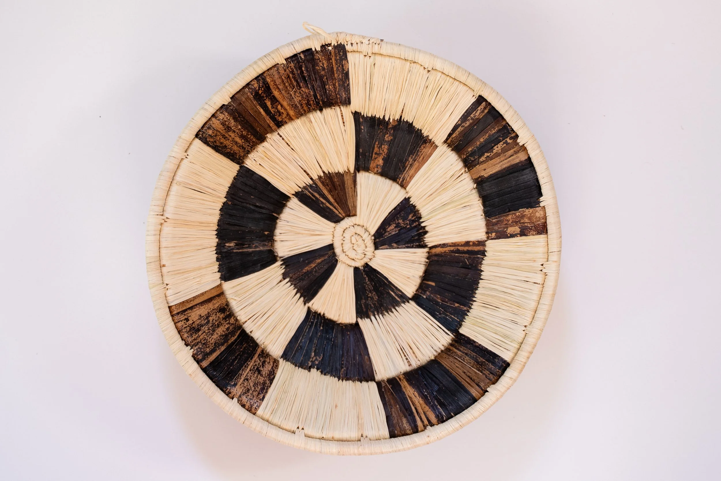 Square Pattern Natural Fiber Basket