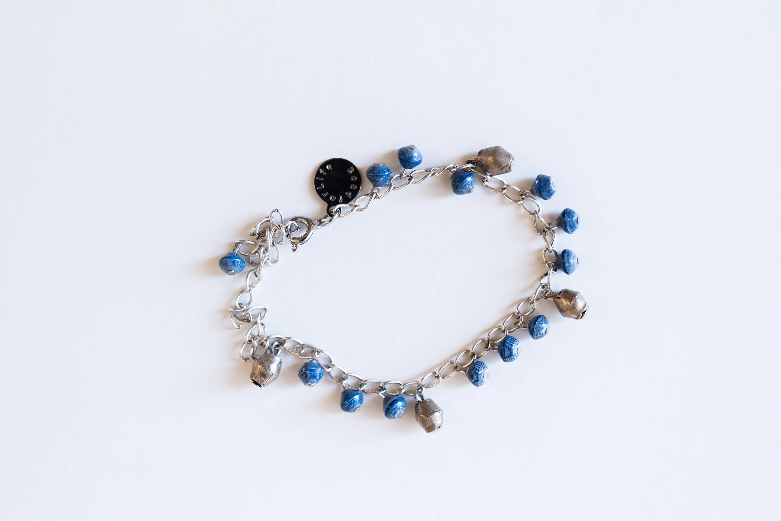 Blue and Silver Charm Bracelet