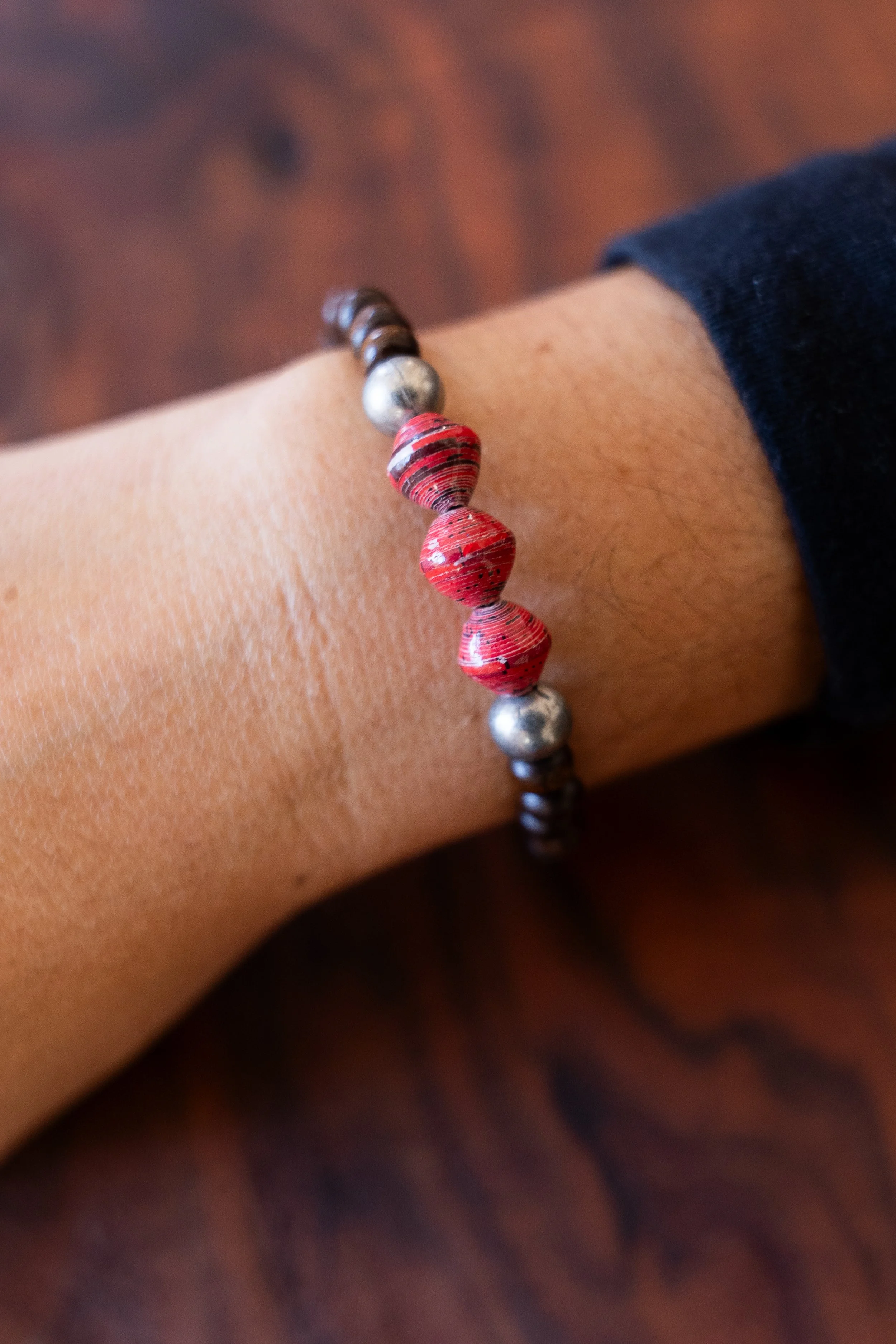 Wooden Bead Wrap Braclet