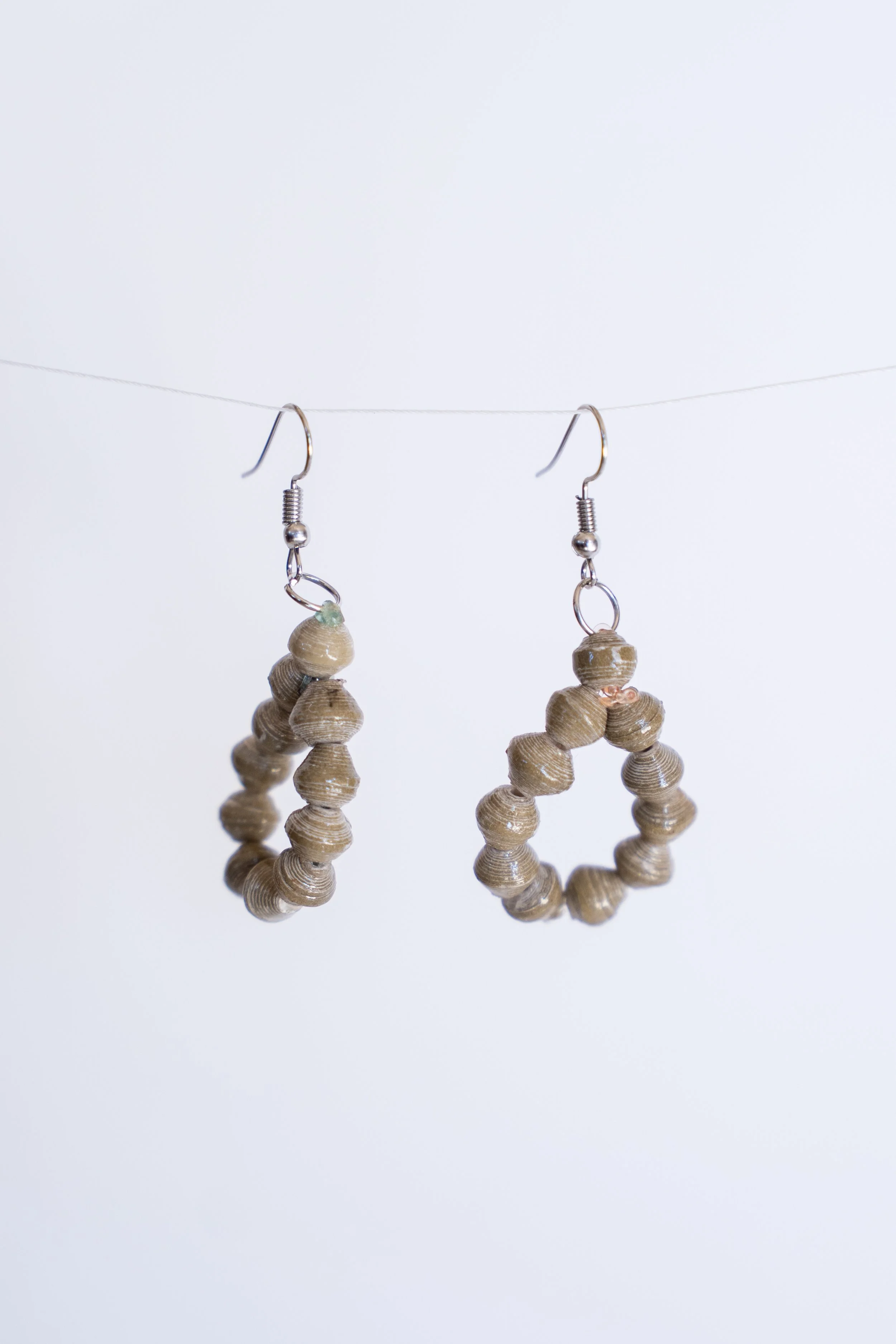 Paper Bead Small Hoops