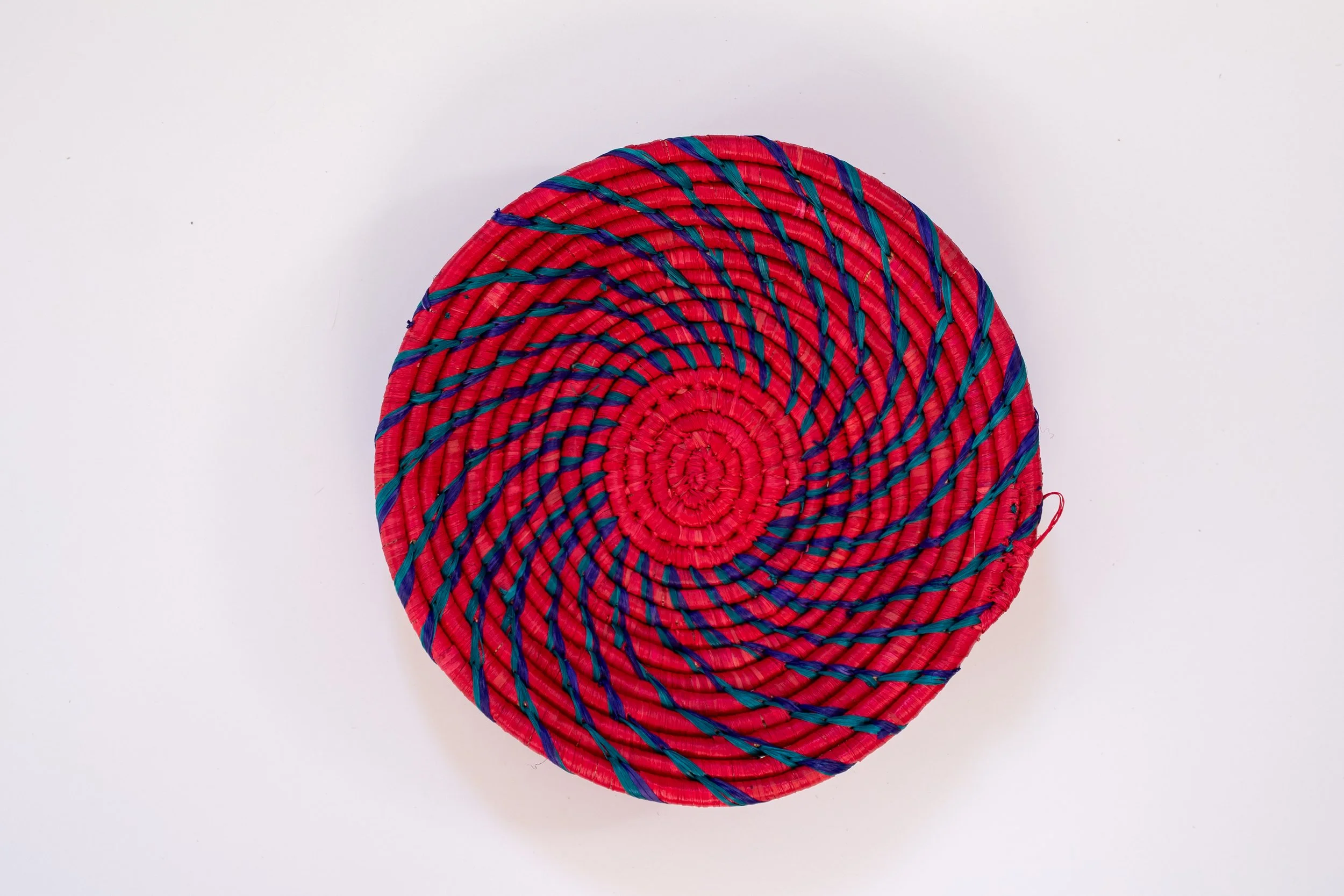 Handwoven Basket Colorful and Patterned