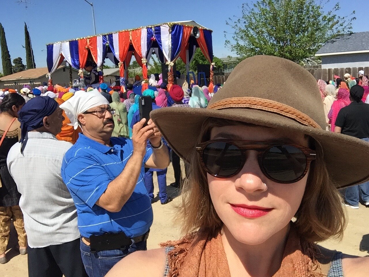 Field research at Hola Mohalla festival in Livingston, CA.