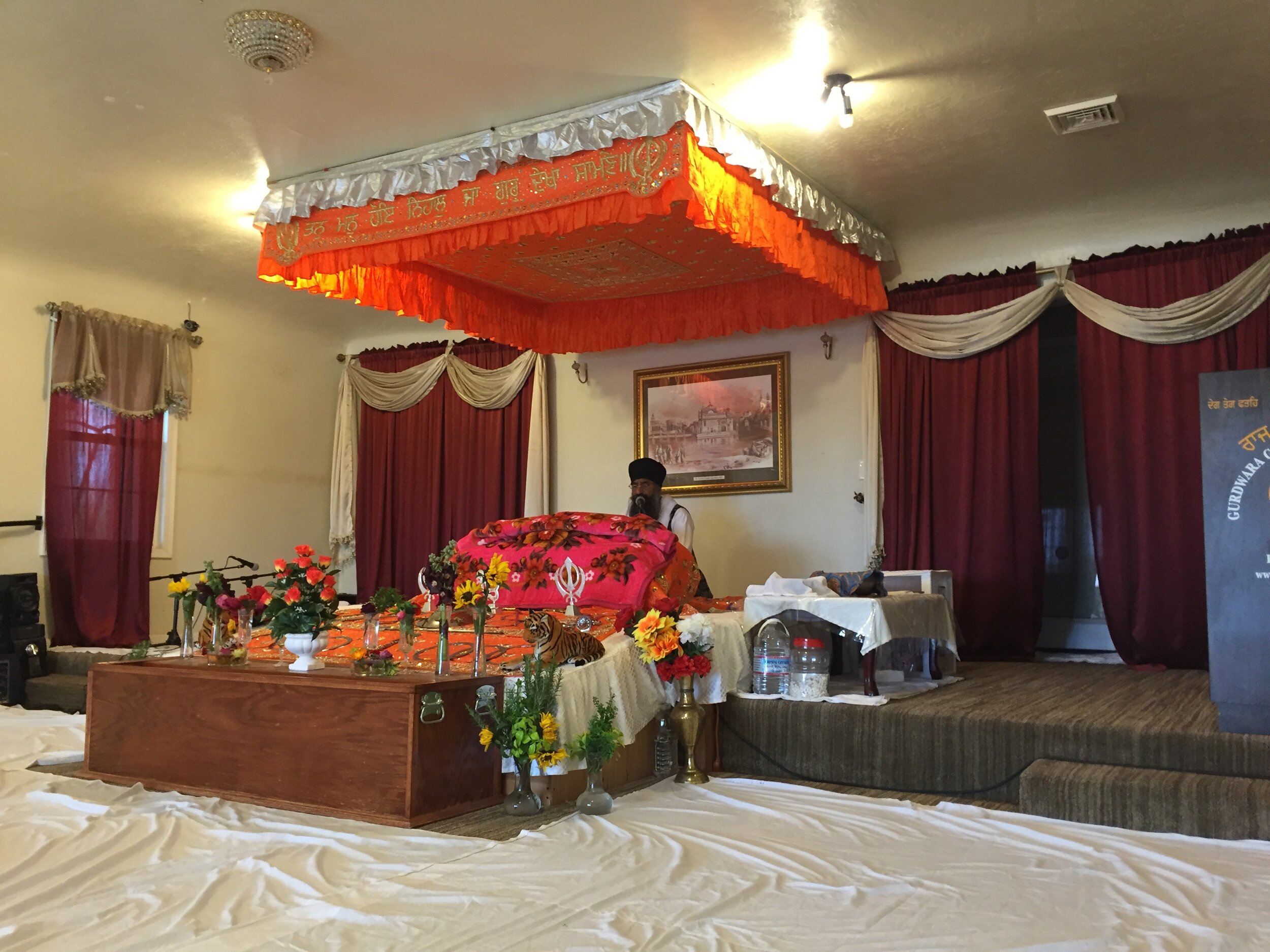 Sunday service at a gurdwara in Madera, CA.