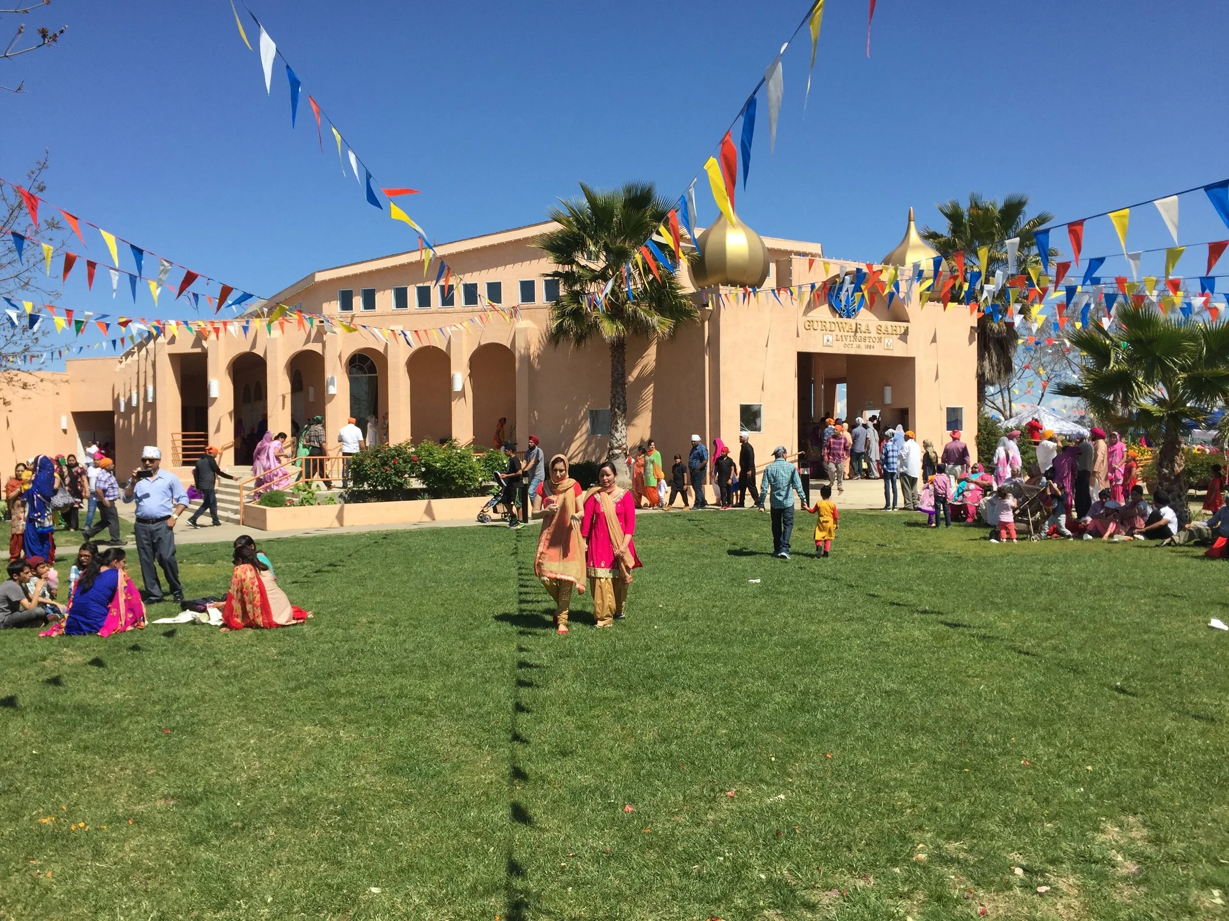 Hola Mohalla festival at a gurdwara in Merced, CA. 
