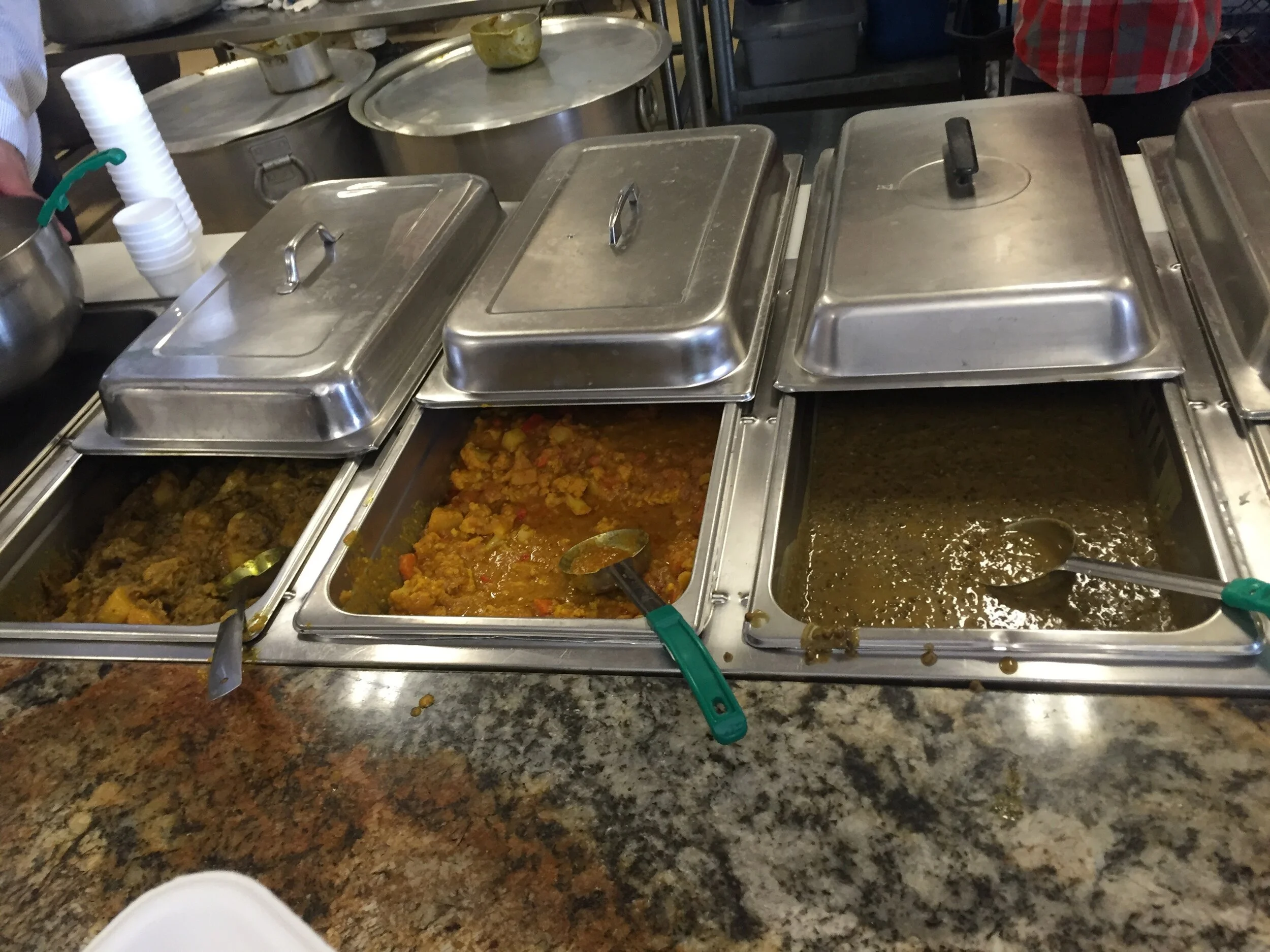 Langar service at a gurdwara in Sacramento, CA. 