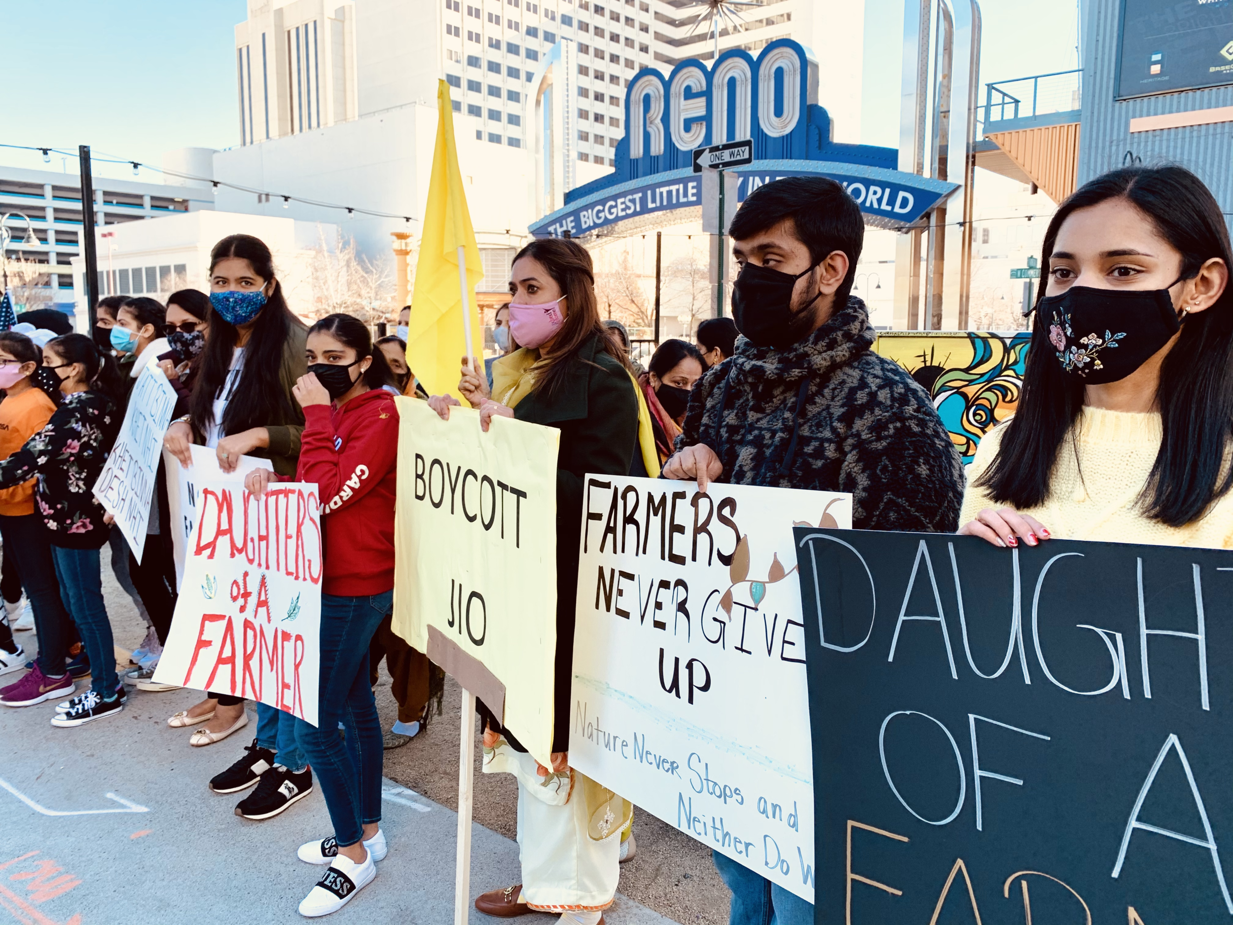 Reno Punjabi-Sikhs in solidarity, supporting farmers in India. #farmerprotest (2020)