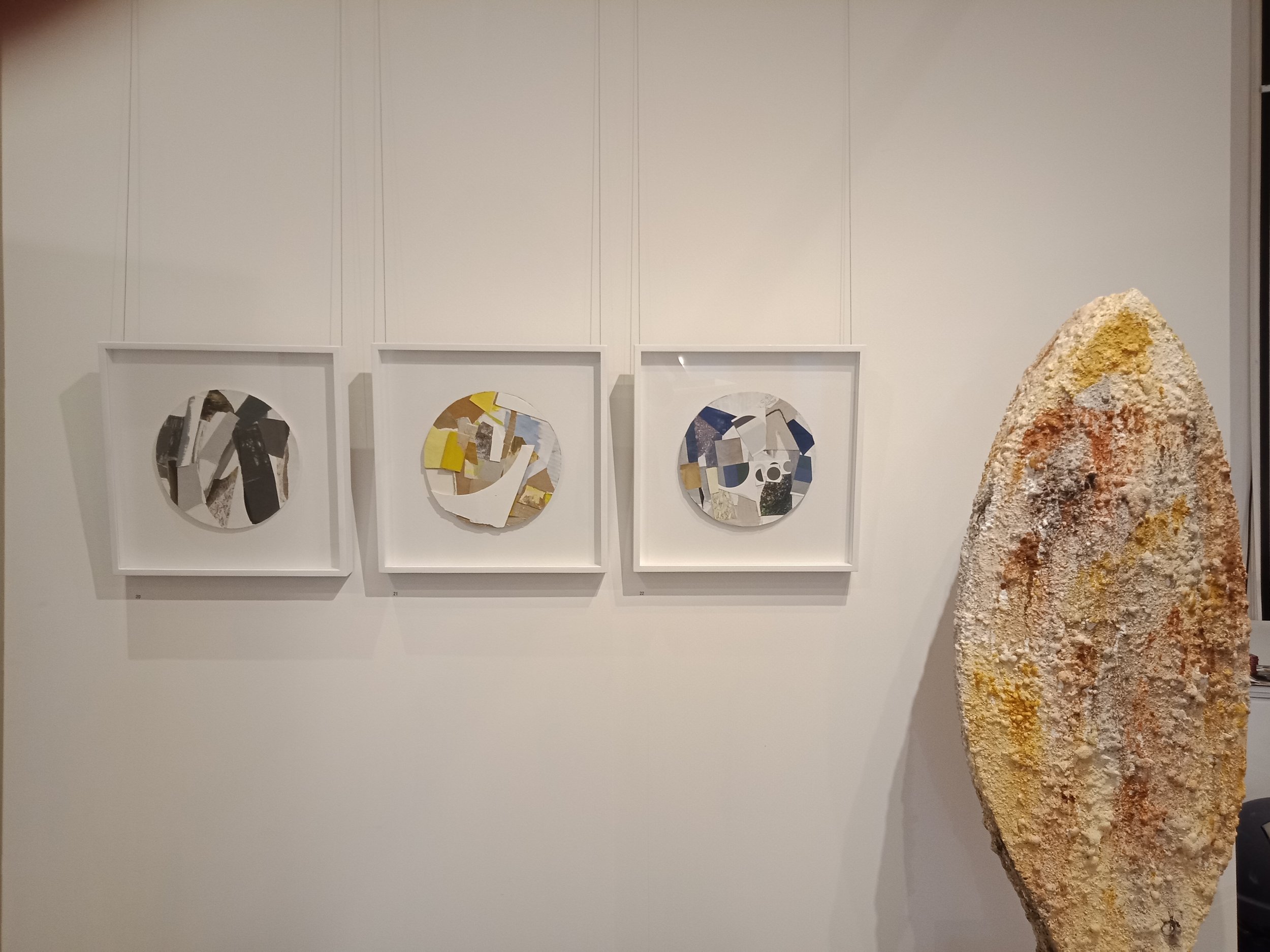 'VISIONS II'  ( image - works on paper' left - right: Earth, Secret Sky, Moving Earth )