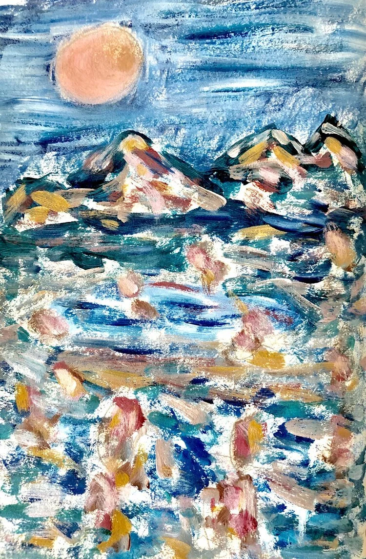    Moon No. 3   (2019)  8” x 10”  Acrylic on Paper 