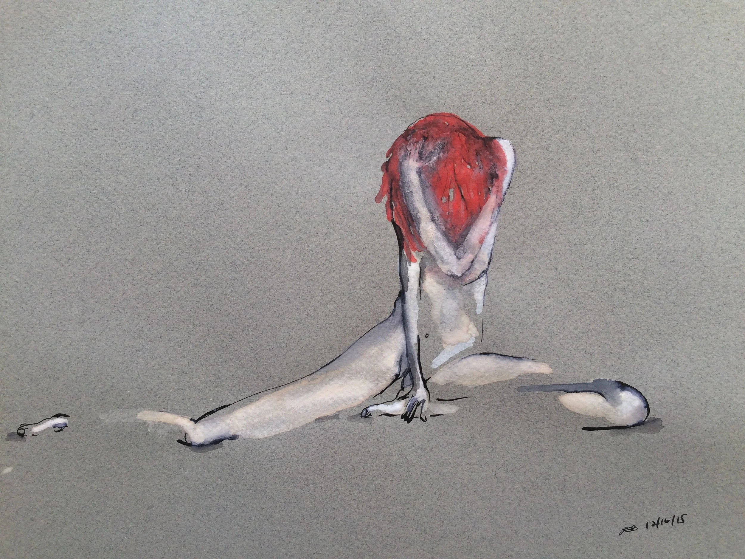 WOMAN WITH RED HAIR PRINT