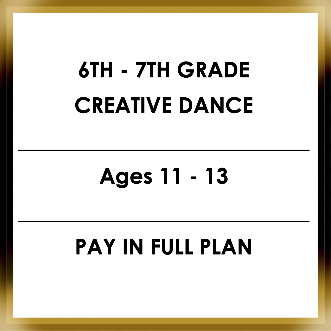 6th-7th Grade Modern Dance (11-13) Mondays 6:00-7:15 pm (PAY IN FULL PLAN)