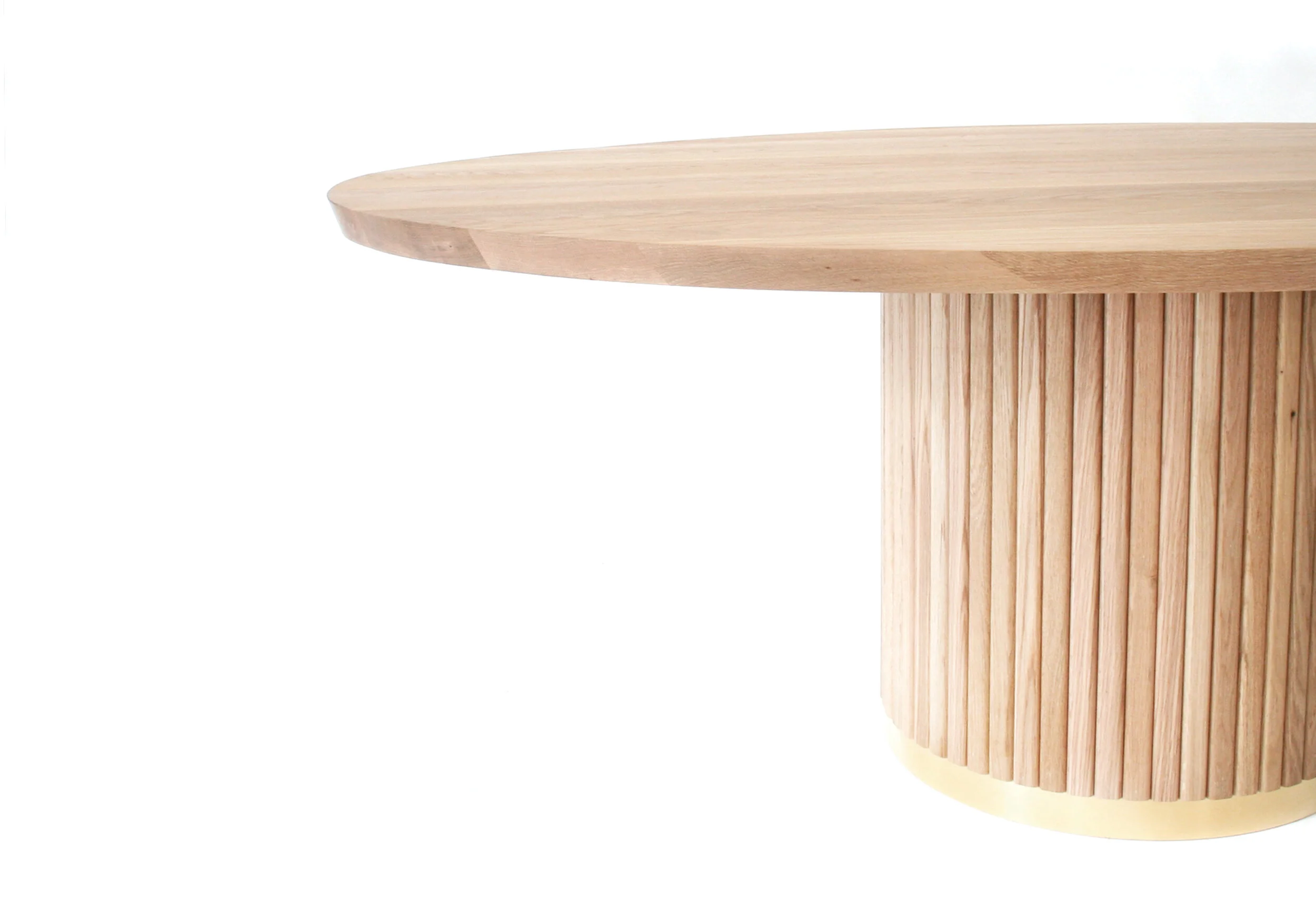 Round Top Wooden Dining Table with Boomerang Legs, Walnut Brown main image 0
