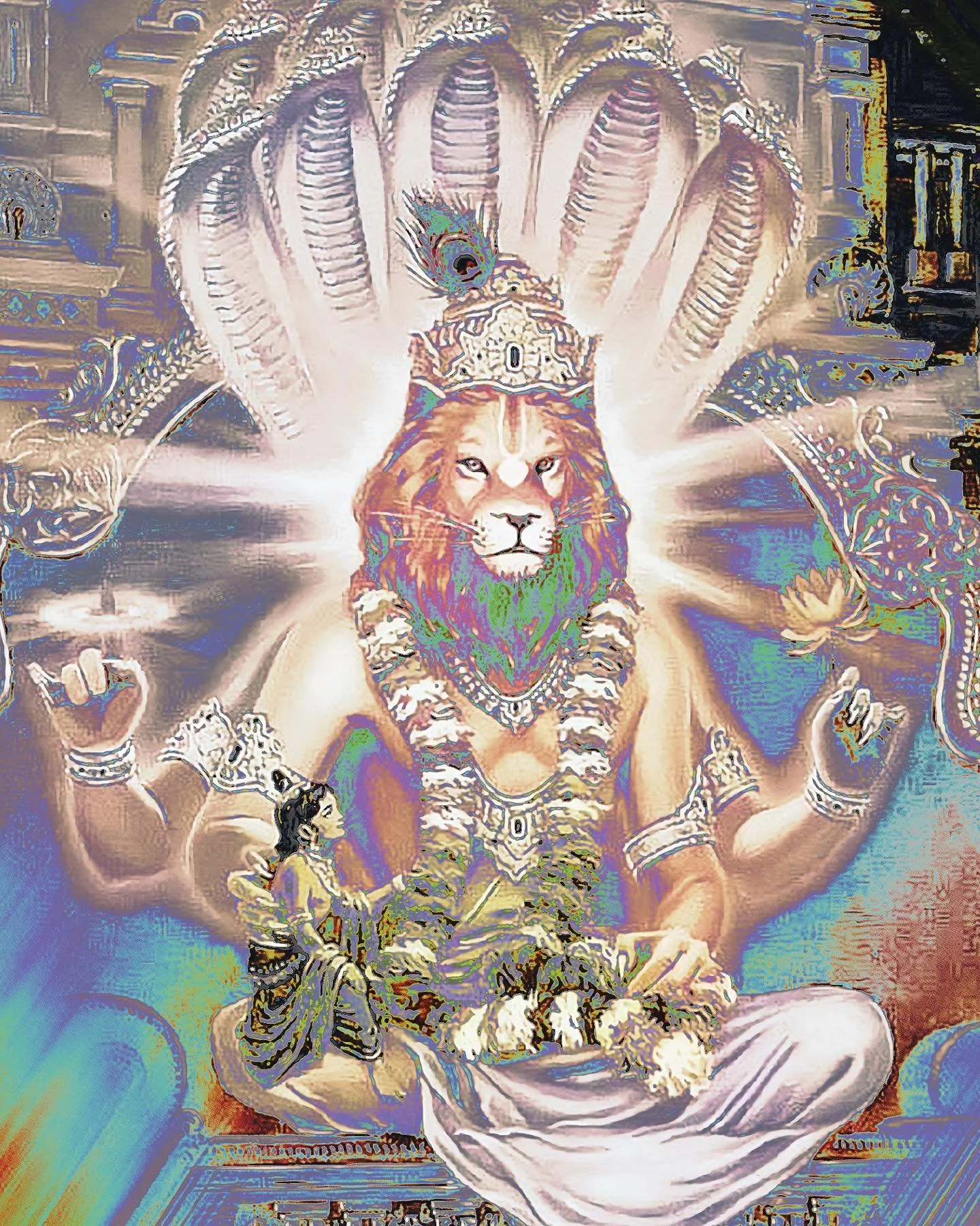 I wanted to commit to posting more on IG, but sadly, I am not sticking to it. Before you know it, it's 8/8 Lions Gate of the year again. Here are the feline beings I am working with. Narasimha/Narsingh and Sekhmet🦁🦁🦁