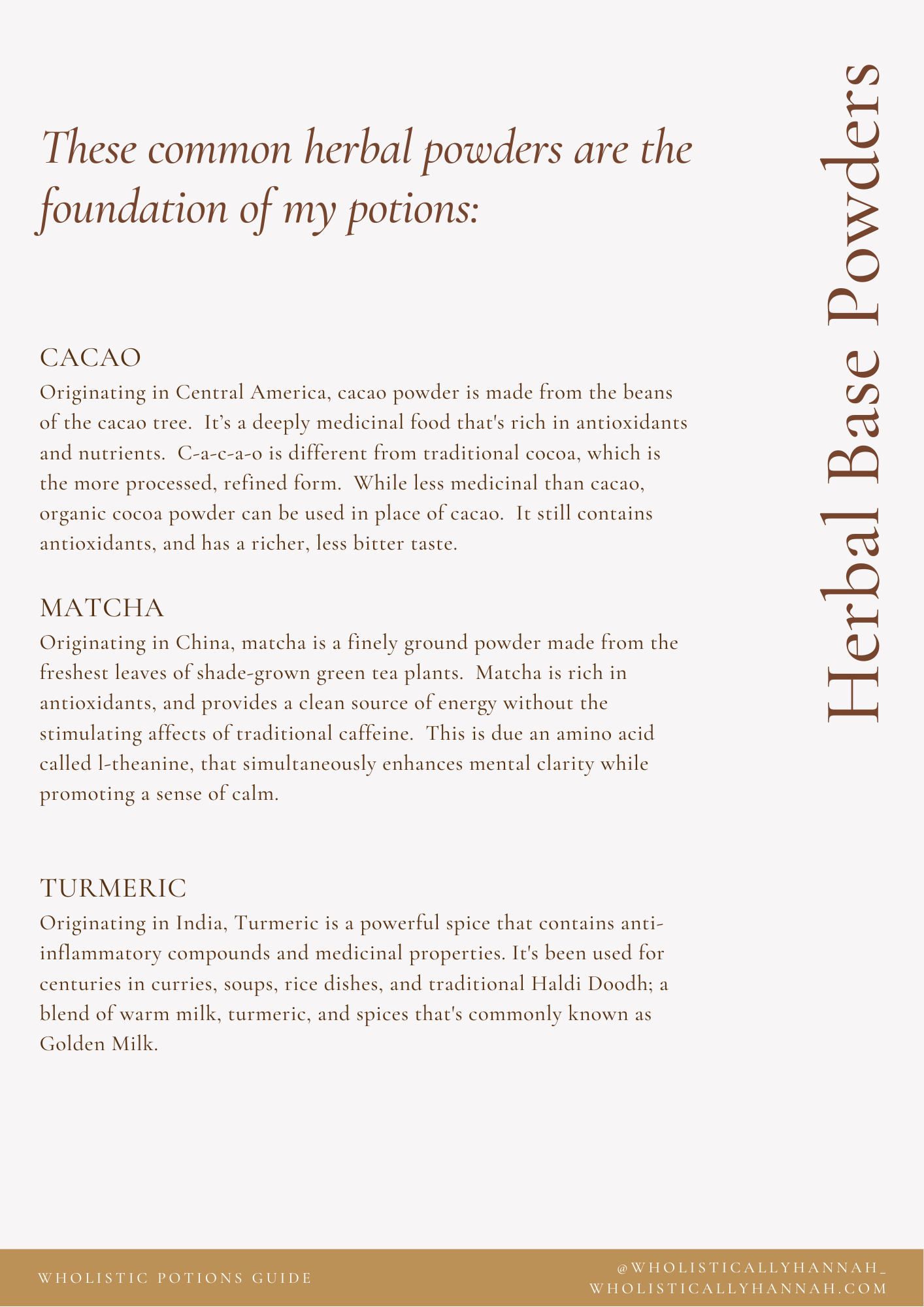 The Wholistic Potions Guide Wholistically Hannah