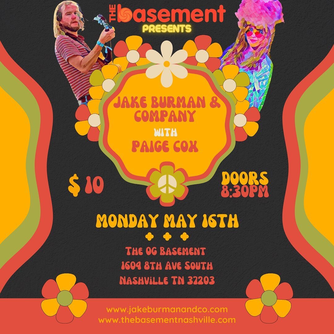 Oh Lawd, we&rsquo;re doing that thing again!  @thebasementnash is hosting us on Monday the 16th.  @paigecox1 is opening up the show!  Don&rsquo;t miss it.  Mondaze!