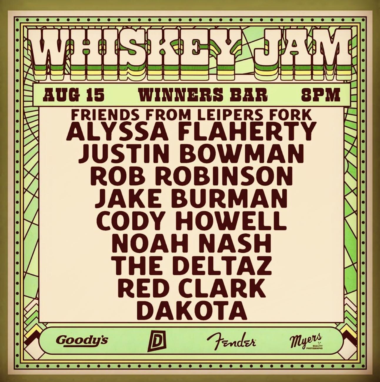 Stoked to be on the @whiskeyjam lineup with our friends!  Come on up to @winnersnashville tomorrow and check it out!