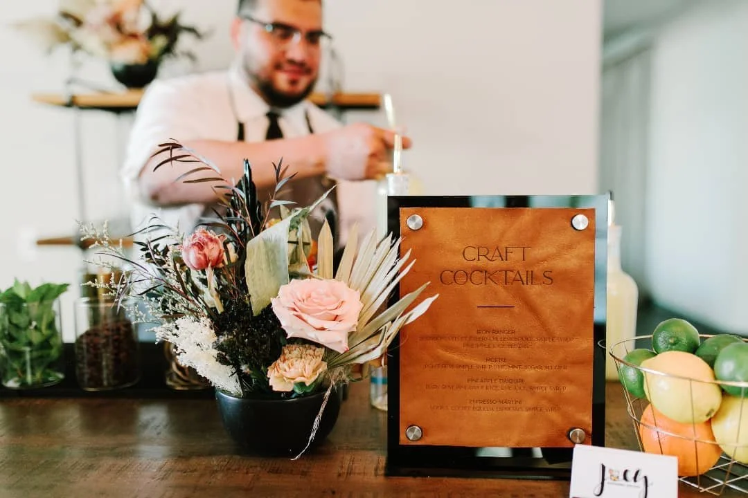 Let's drink about it 🍸

Styling/design @michellerogers_styling
Photography @realityandretrospect
Rentals @adorefolklore
Florals @lovestruckblooms
Invitation/ signage/ leather work @doubledippedcalligraphy
Tabletop @catalogatelier
Cake @amriels_cakes