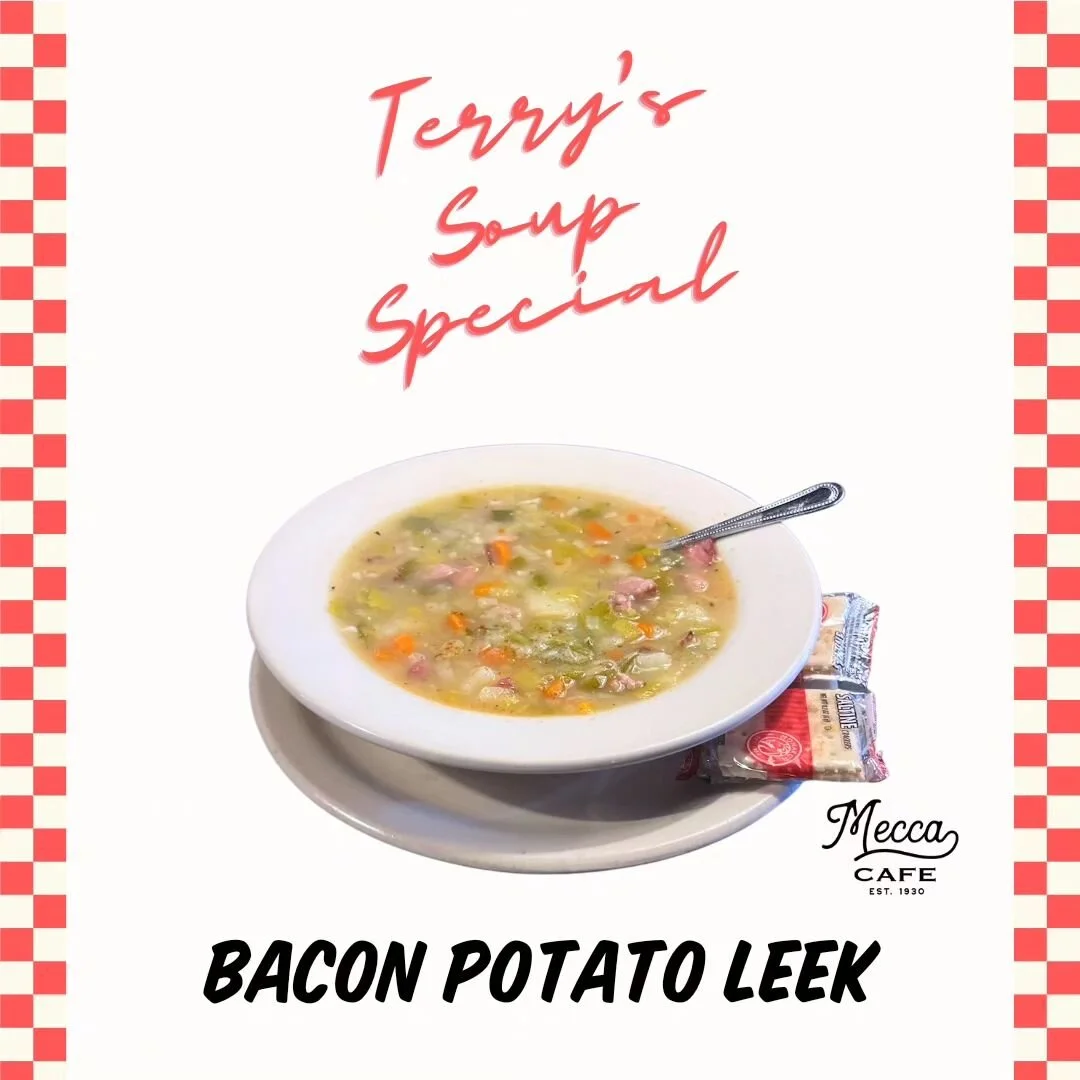 Did you know our own chef Terry is a soup wizard? 🪄🍲

It's true! He was behind the wildly popular Tomato Basil that was a mainstay at #minniesdiner on Denny Ave and now has its home here at The Mecca.

He is currently crafting up a weekly soup spec