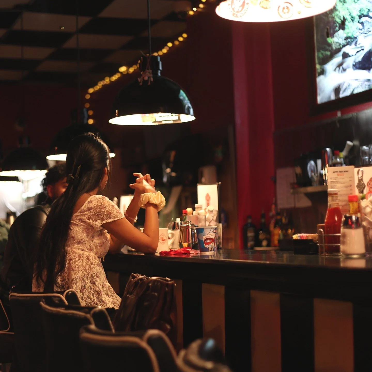 Ever wonder what other people in the diner are talking about?

They might be trading their deepest secrets or they could just making plans for the weekend? OR MAYYYBE they're passionately defending some far-fetched, hyper-specific conspiracy theory.
