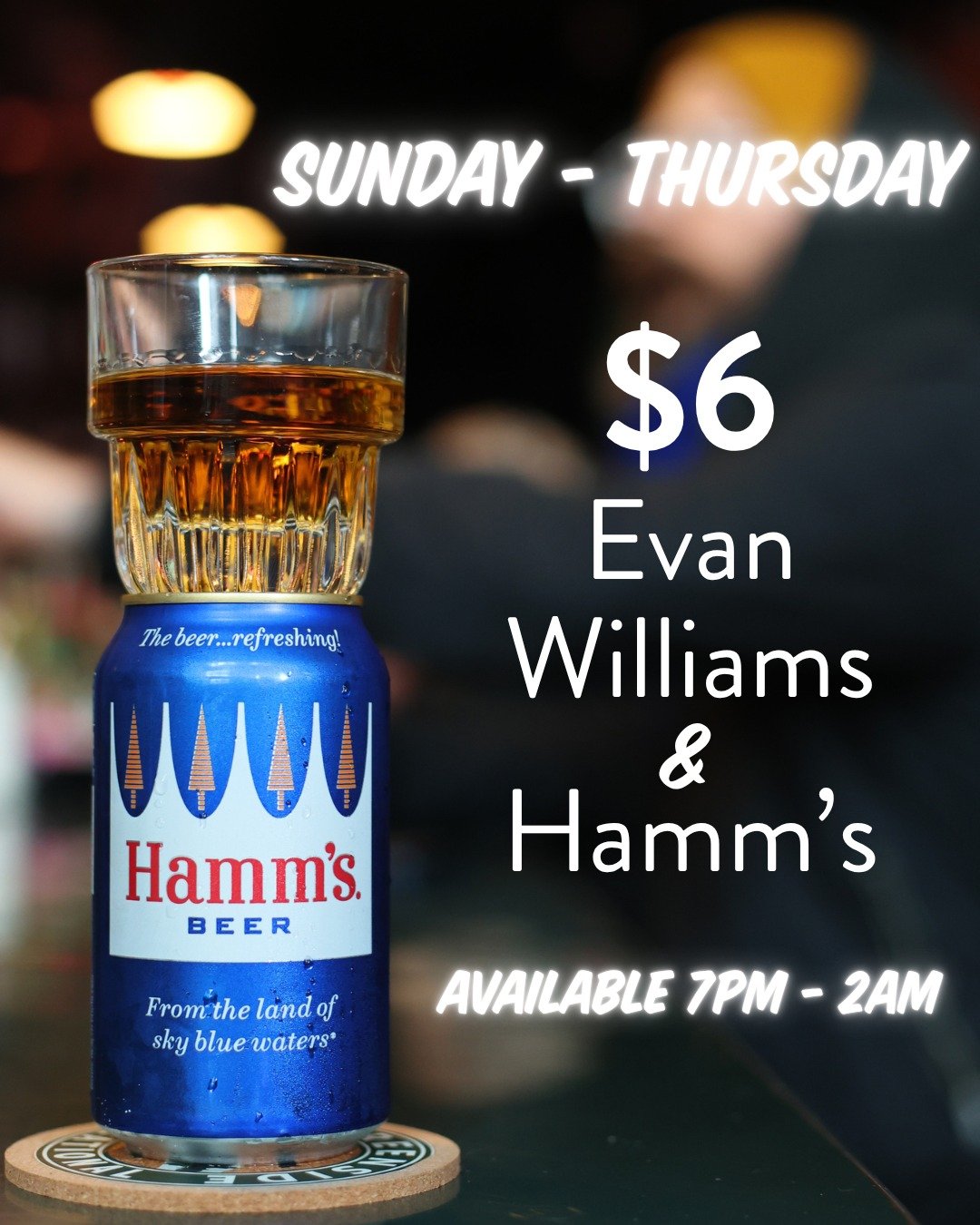Since we're "definitely not in a recession" we don't have a reason to remind you that $6 gets you a shot of Evan Williams and an ice-cold can of Hamm&rsquo;s from 7pm&ndash;2am.

But we'll remind you anyhow.

#meccacafe #drinkdeals #seattle
