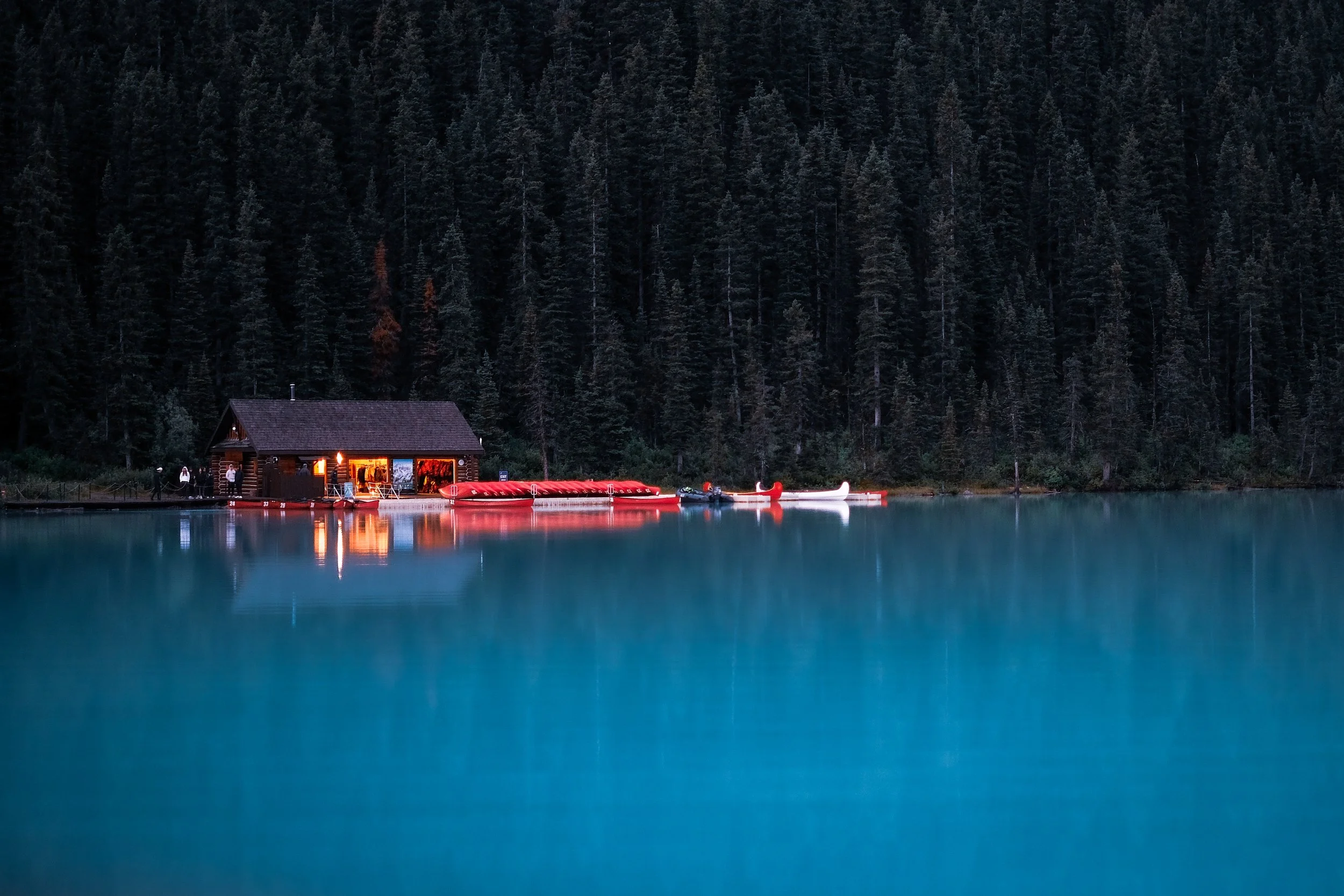 Lake Louise Boathouse, Banff NP, Alberta, Canada
