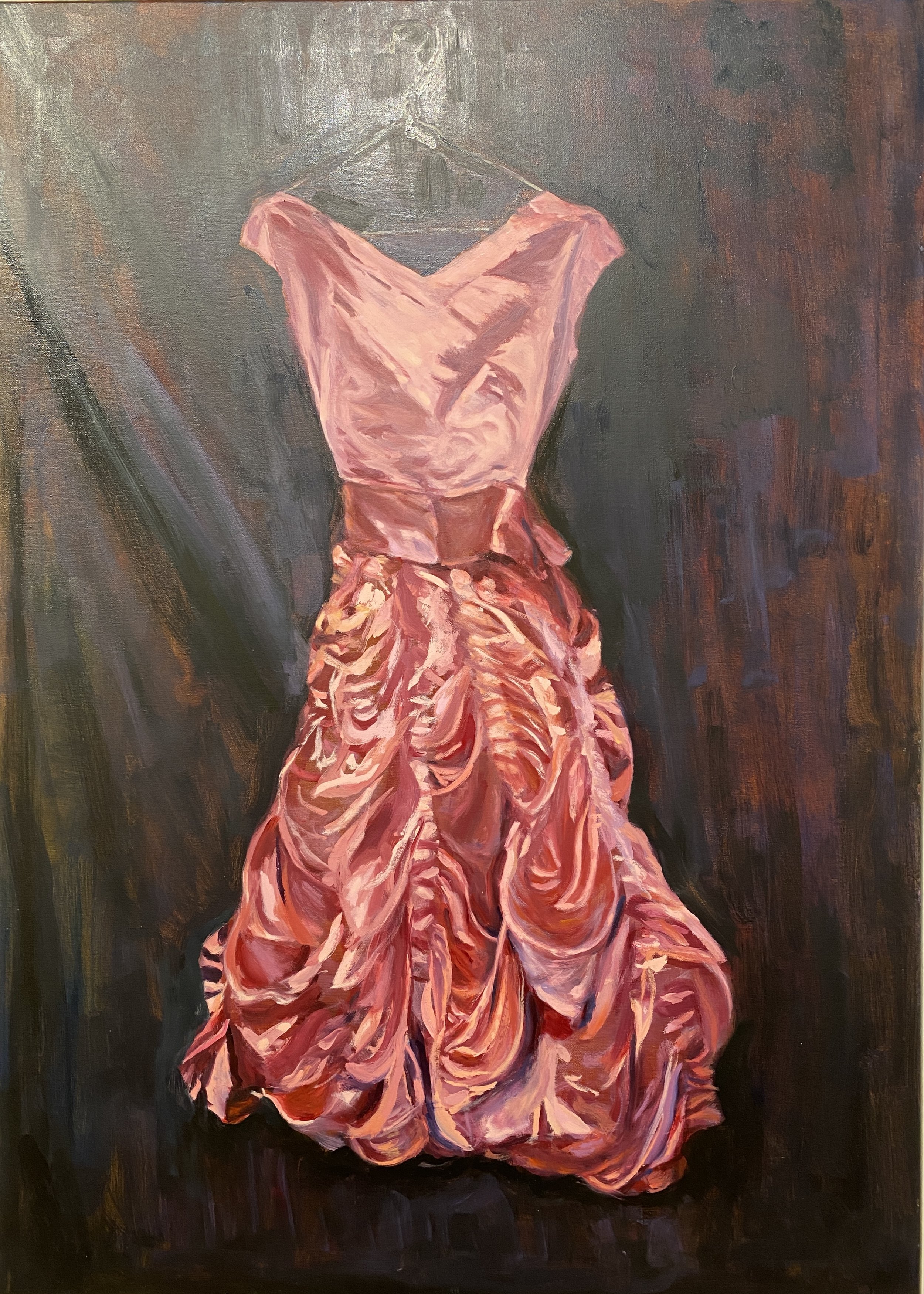 01. Pink Satin Dress in my Studio | $1600