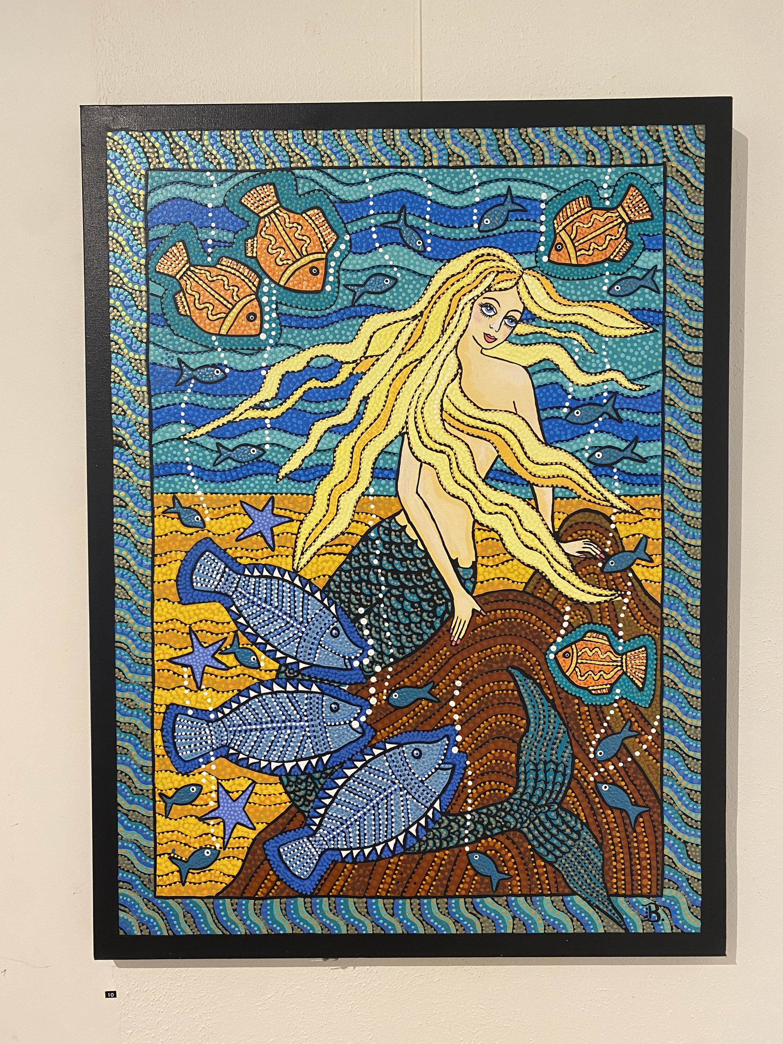 10. Mermaid with Fish | 101x76cm, $450